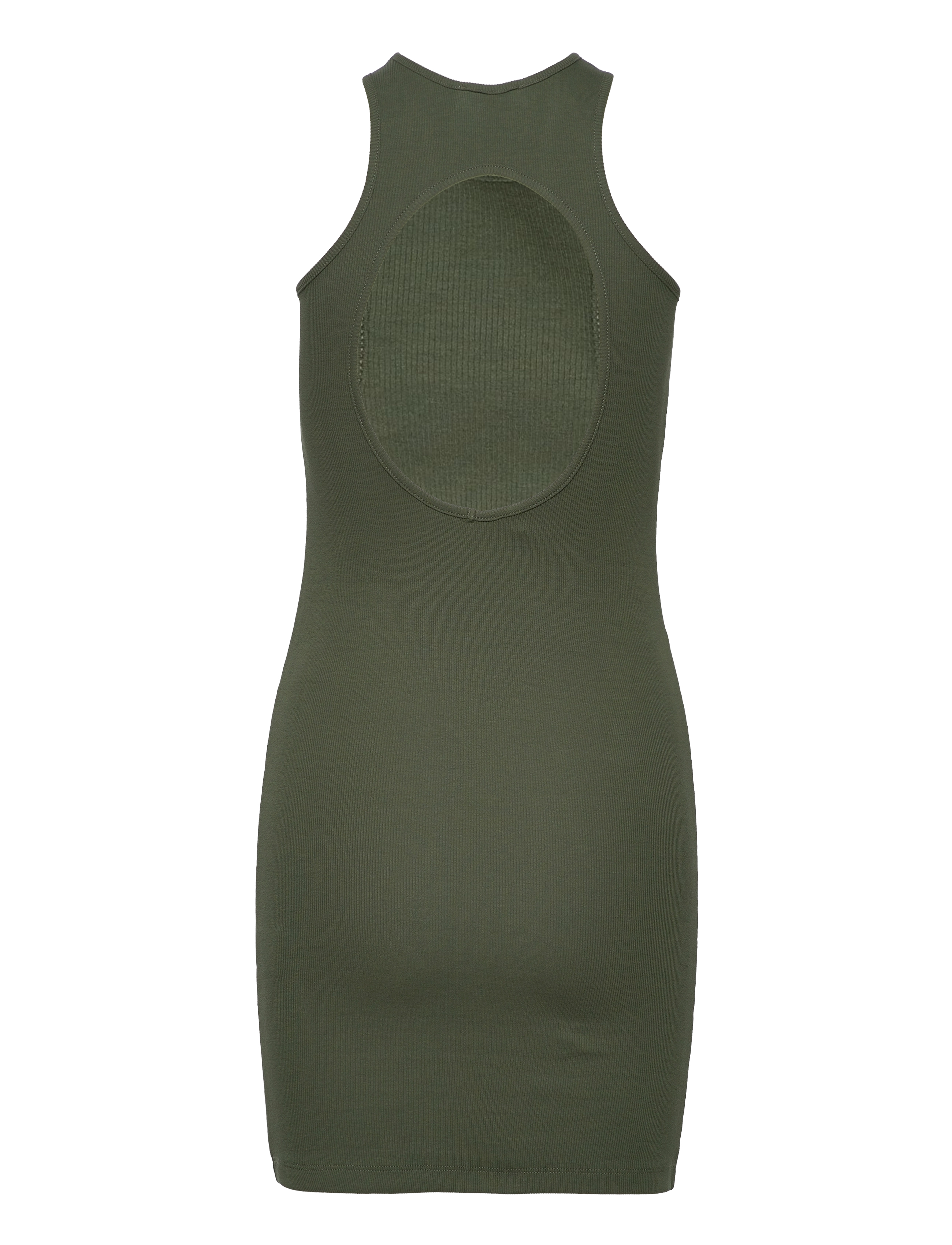 Hosbjerg - Gabara Hole Rib Dress - stramme kjoler - bottle green - 2