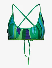 Hosbjerg - Ginny Cross Back Bikini Top - bikinio liemenėlės su kaspinėliais - green landscape - 0