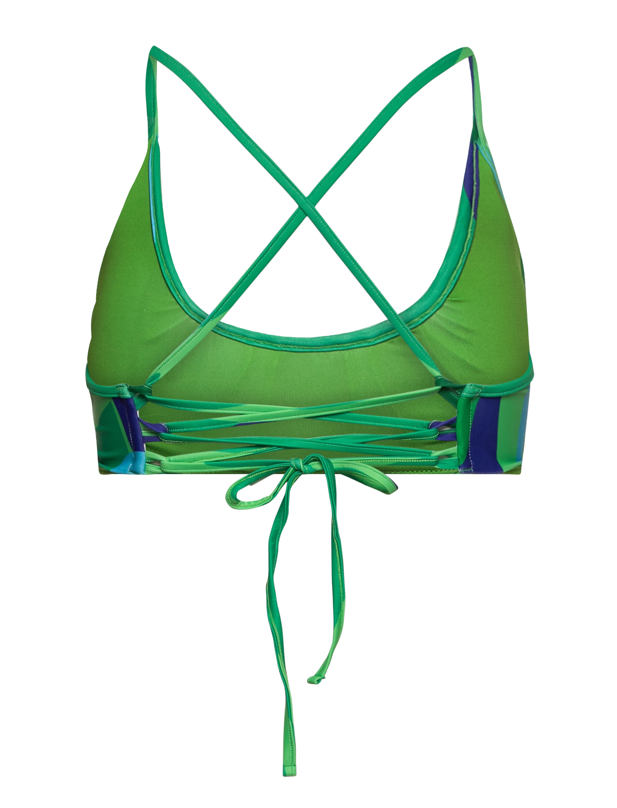 Hosbjerg - Ginny Cross Back Bikini Top - bandeau-bikini - green landscape - 2