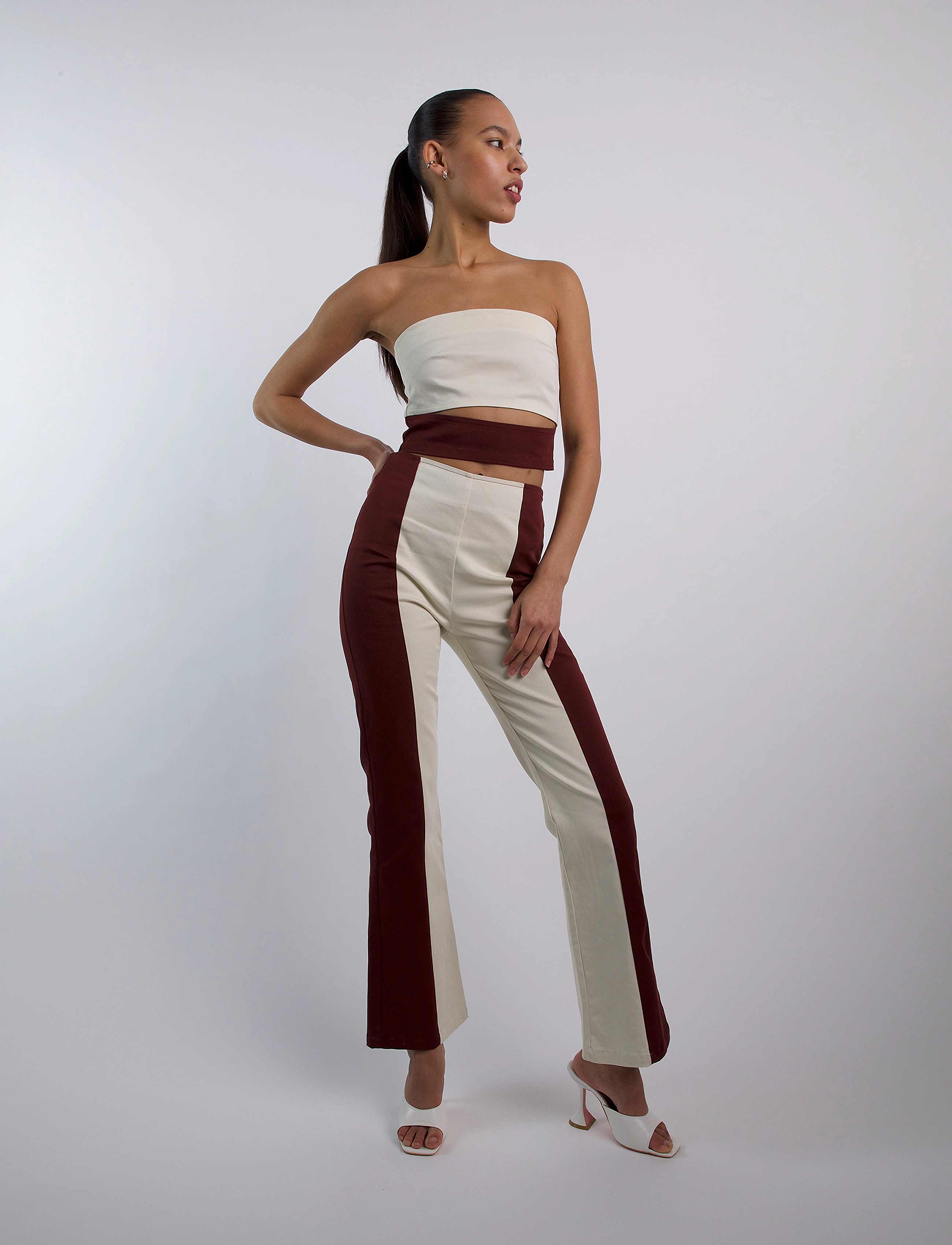 Hosbjerg - Huberta Blocked Paloma Pants - kvinder - bordeaux/creme - 3