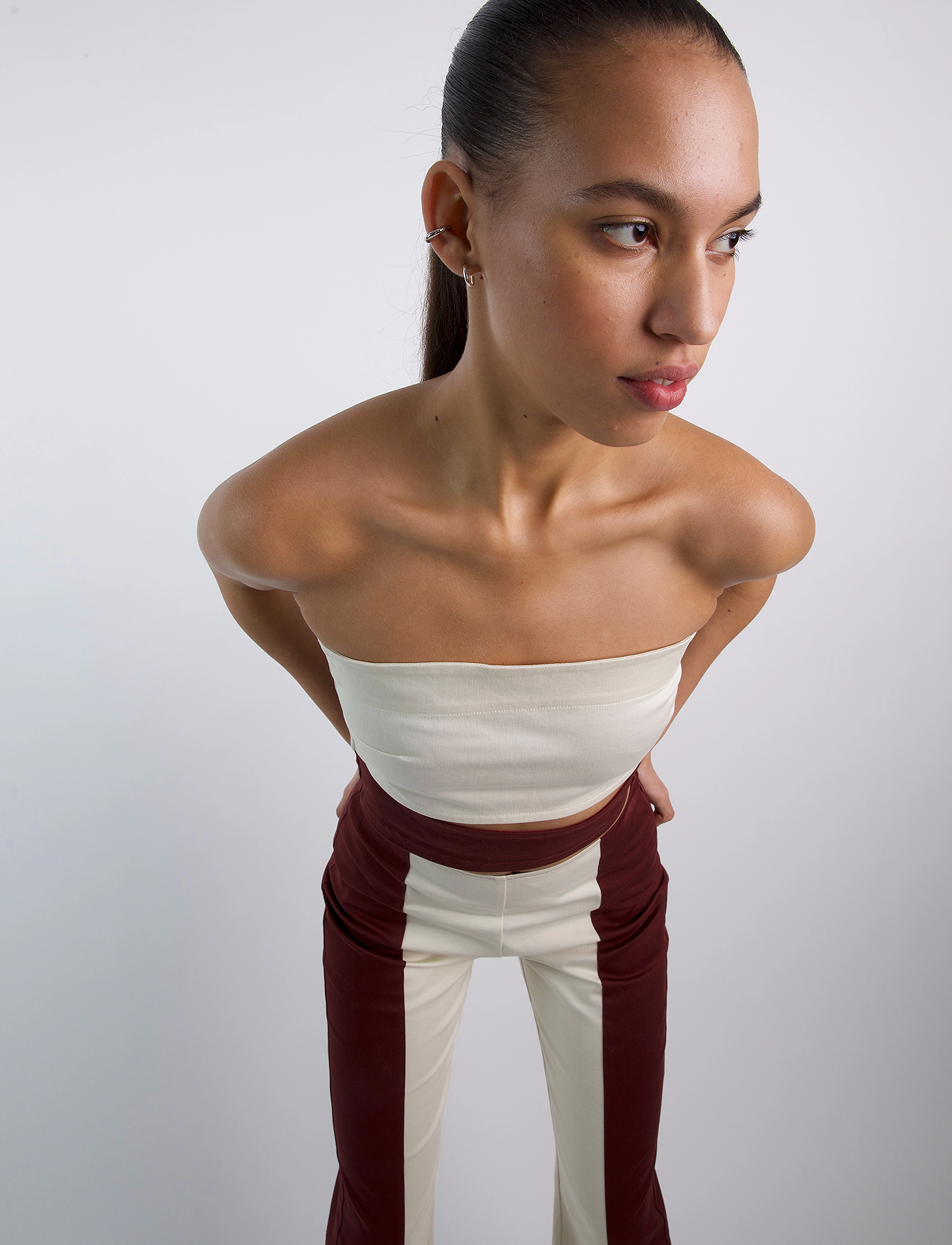 Hosbjerg - Huberta Blocked Paloma Pants - kvinder - bordeaux/creme - 4