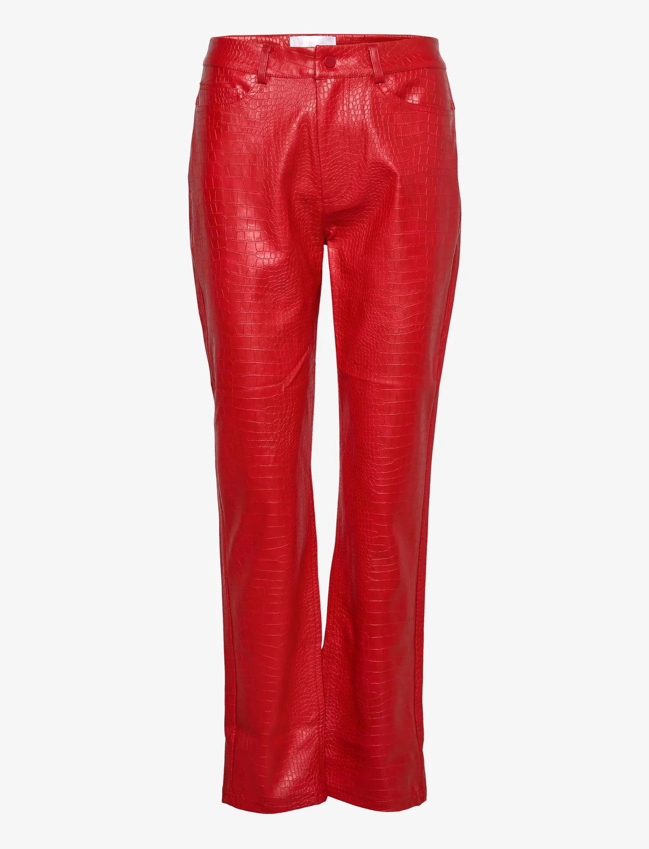 Hosbjerg - Haze Croc Pants - vakarėlių drabužiai išparduotuvių kainomis - red - 0