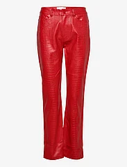 Hosbjerg - Haze Croc Pants - vakarėlių drabužiai išparduotuvių kainomis - red - 0