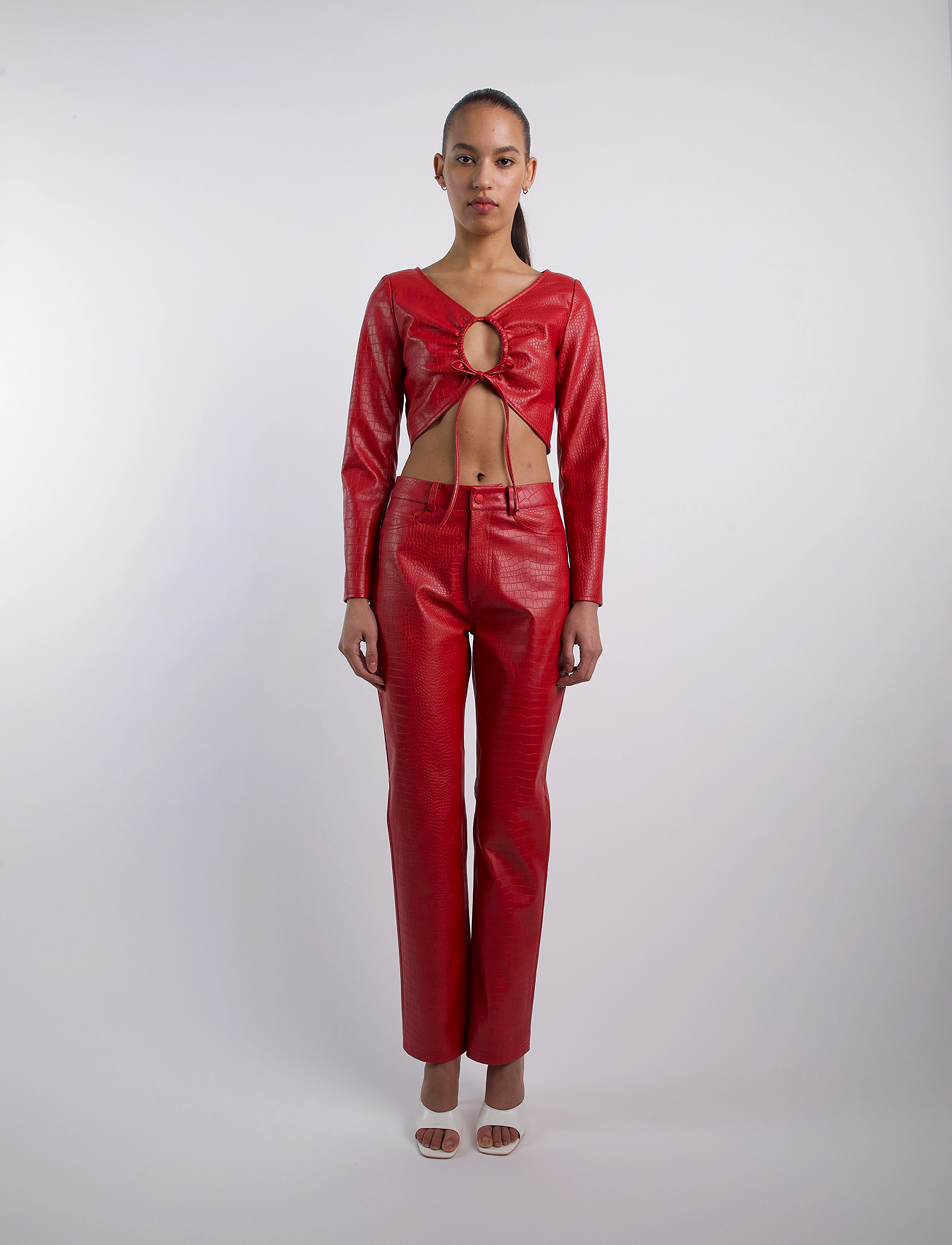 Hosbjerg - Haze Croc Pants - red - 3