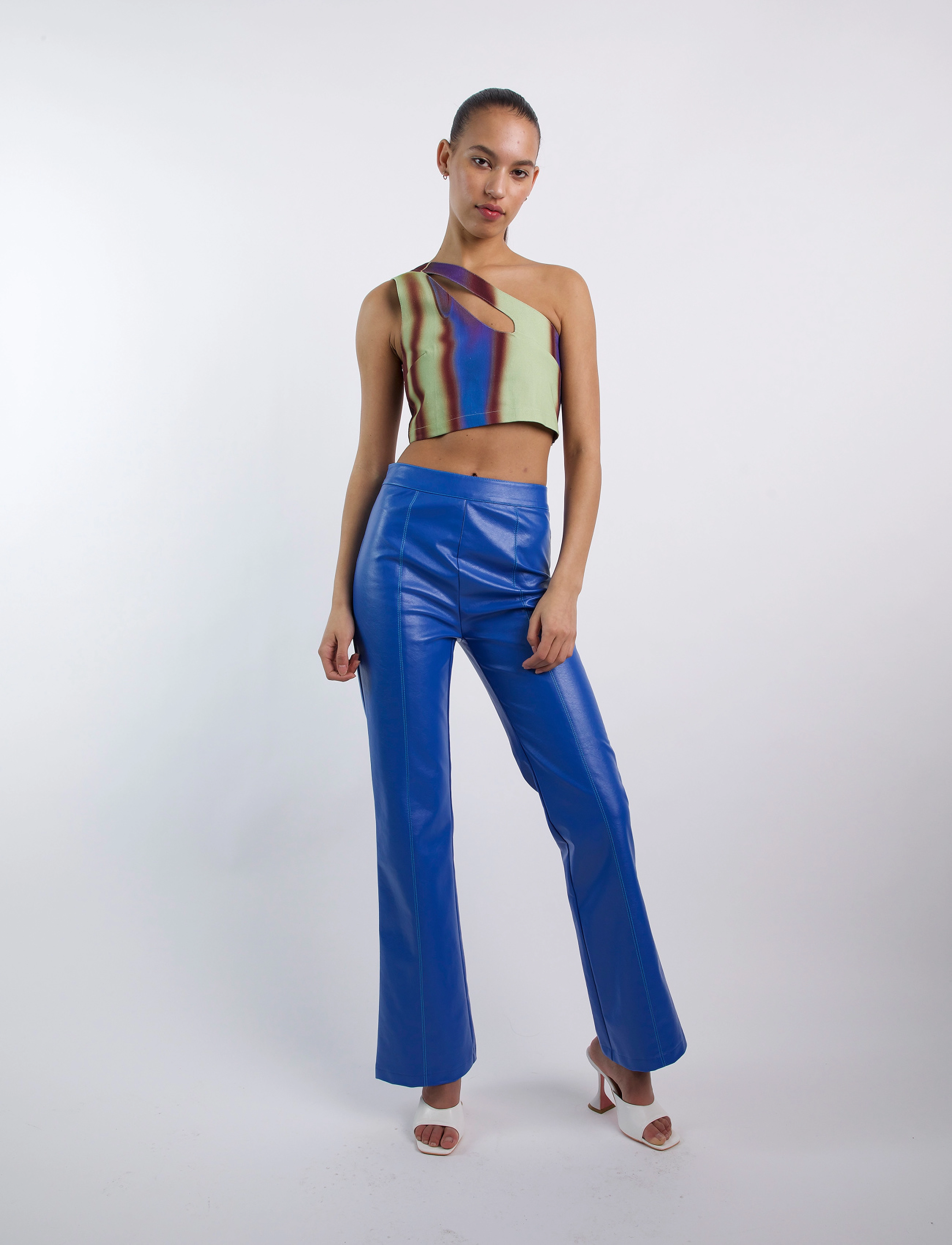 Hosbjerg - Hollie Pants - læderbukser - blue - 3