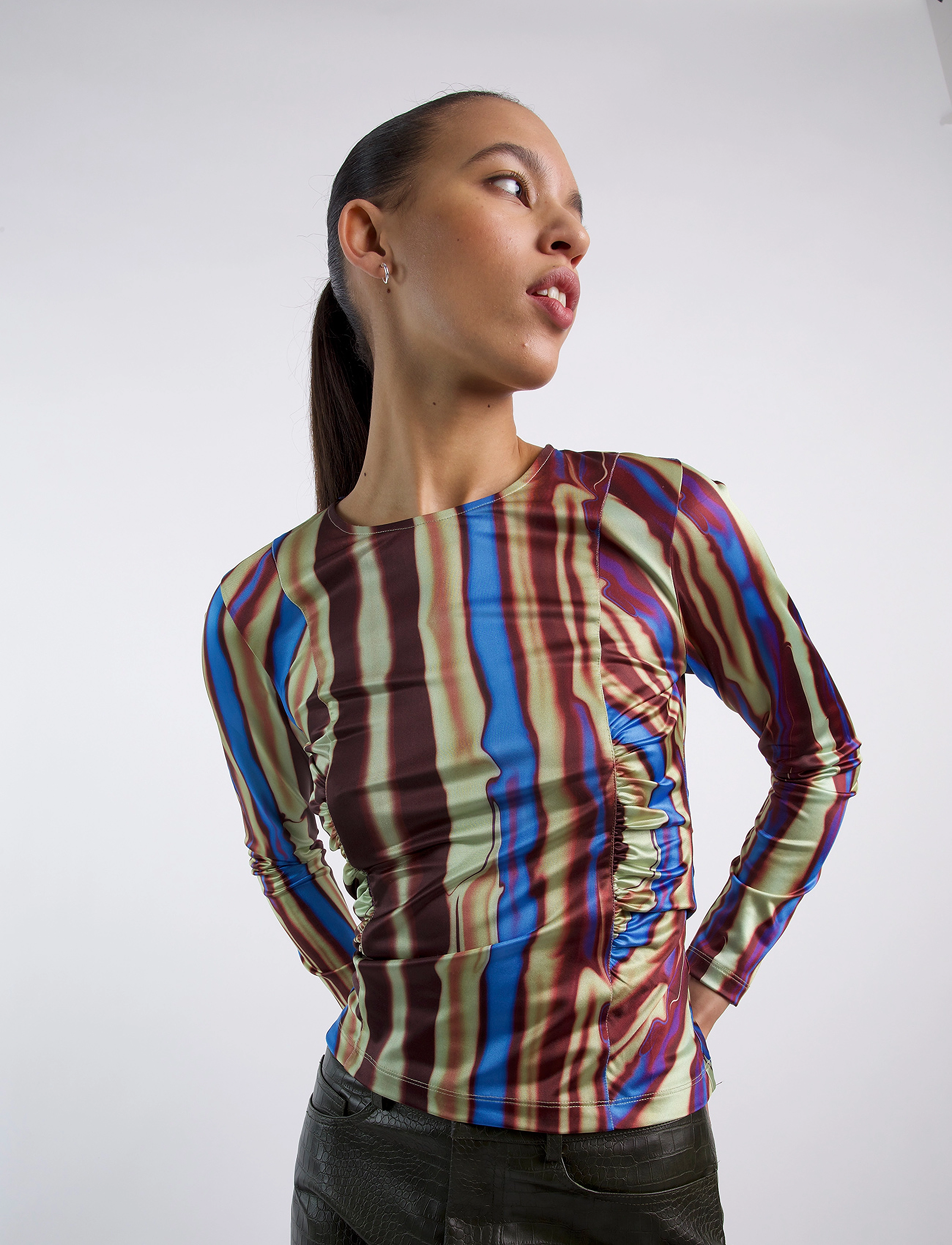 Hosbjerg - Holda Asta Long Sleeve - green forest bark - 4