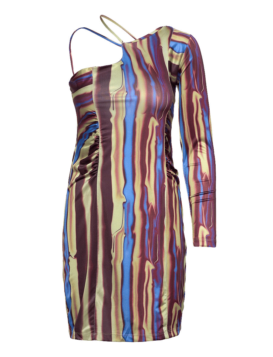 Hosbjerg - Holda Asta Dress - festkjoler - green forest bark - 1
