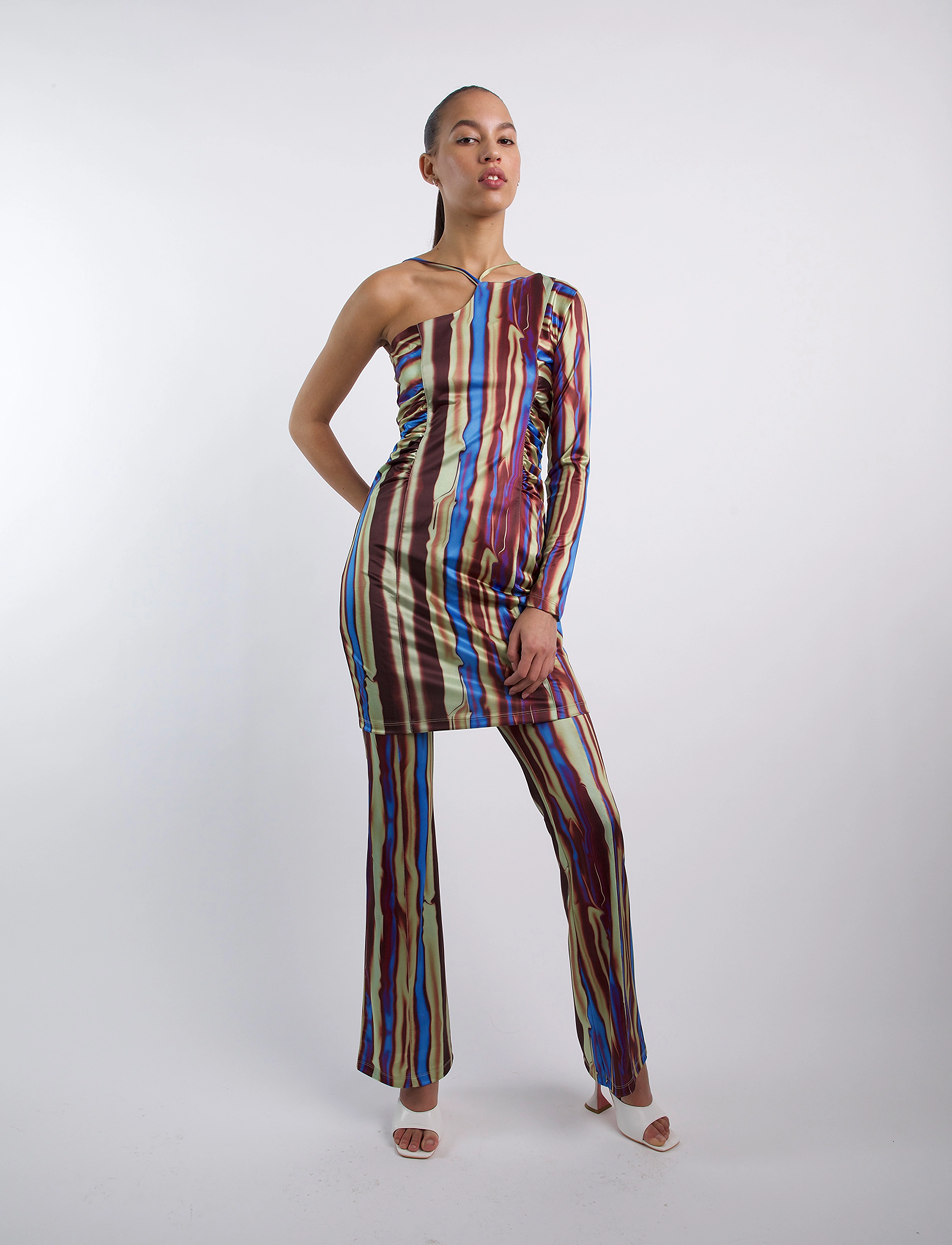 Hosbjerg - Holda Asta Dress - partíkjólar - green forest bark - 3