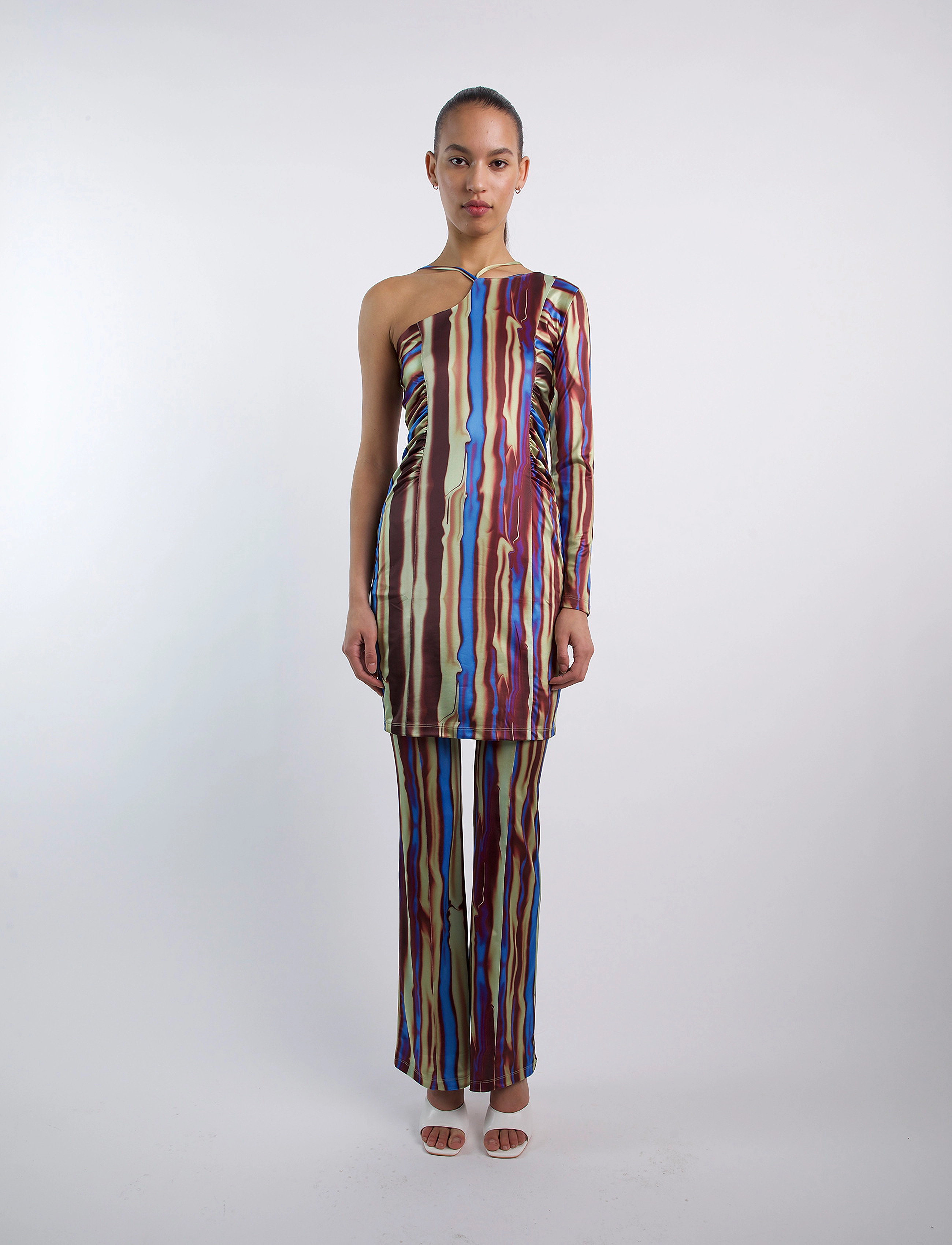 Hosbjerg - Holda Asta Dress - partíkjólar - green forest bark - 4