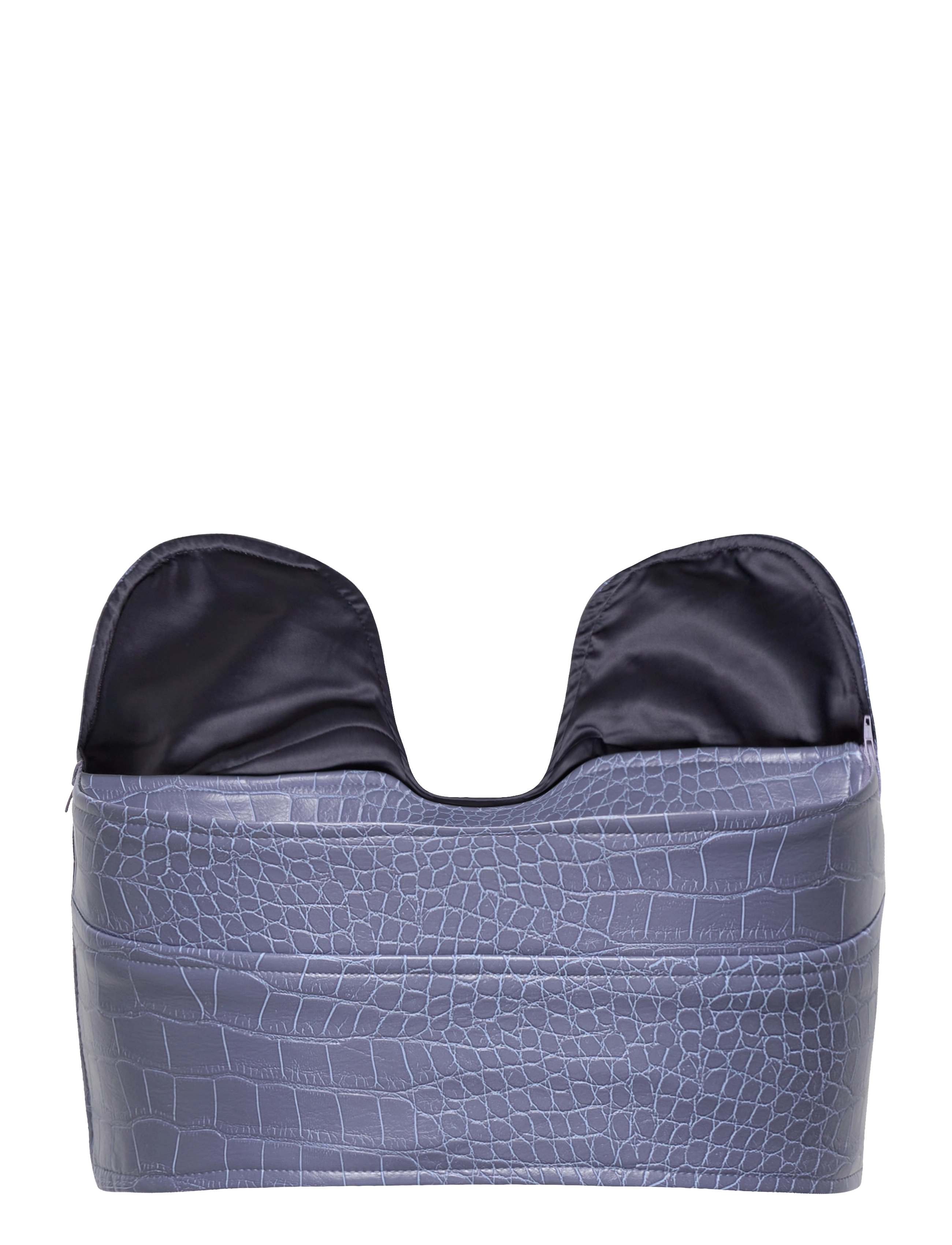 Hosbjerg - Irah Croc Top - crop tops - dust blue - 1
