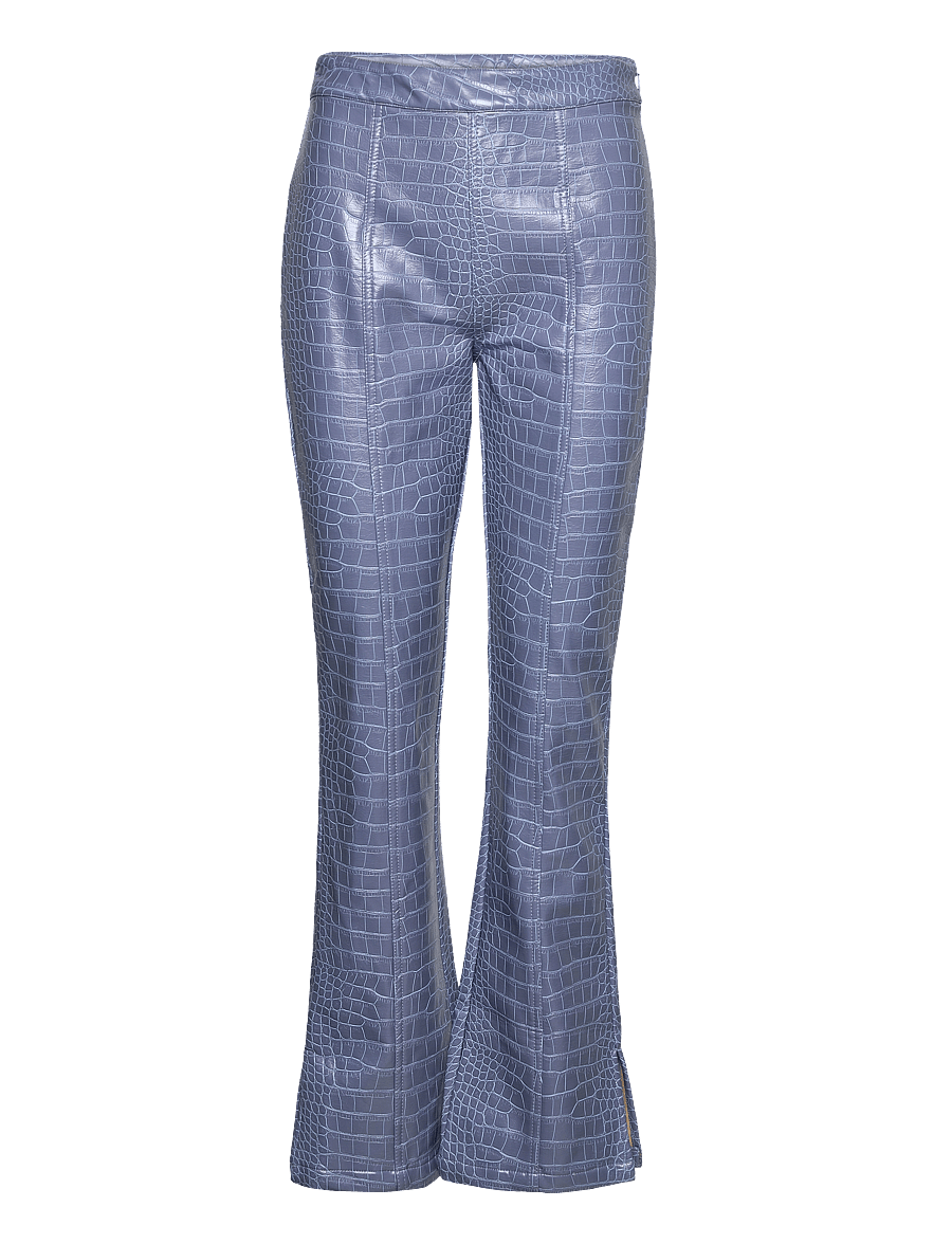 Hosbjerg - Irah Croc Pants - schlaghosen - dust blue - 0