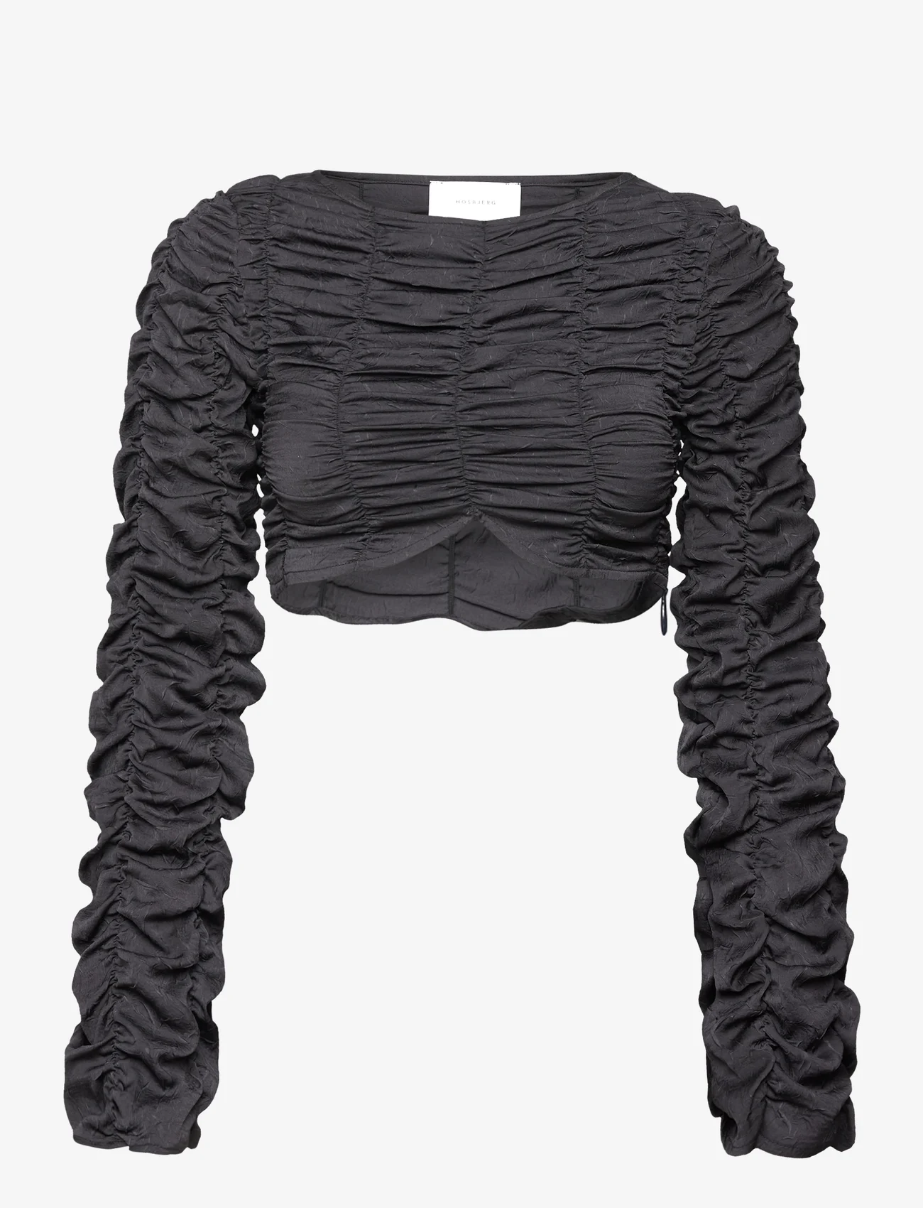 Hosbjerg - Isabel Vita Top - long-sleeved blouses - dark grey - 0