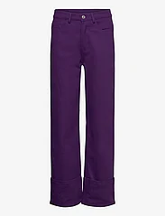 Hosbjerg - Iben Alexa Cuff Pants - džinsa bikses ar taisnām starām - purple - 0