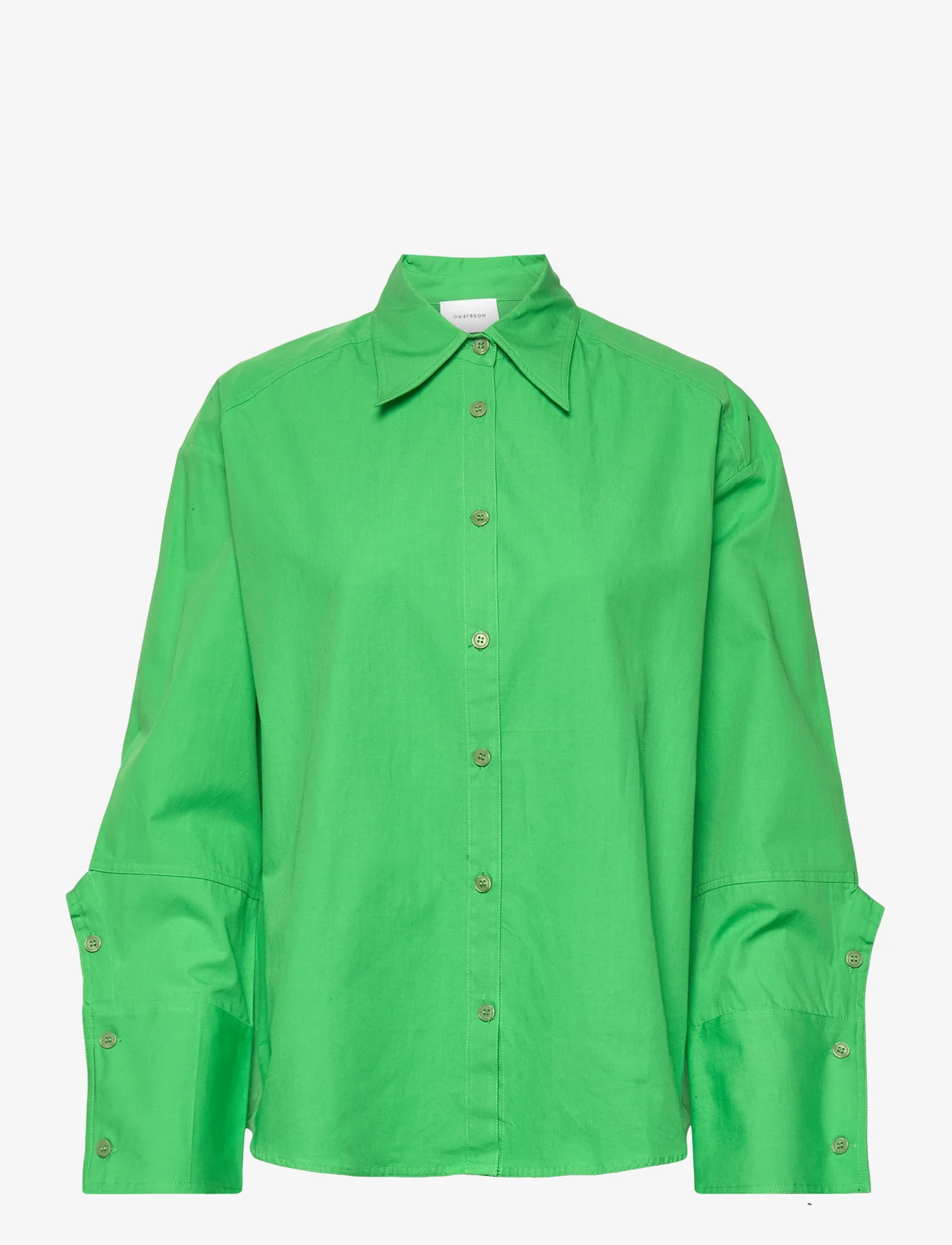 Hosbjerg - Ipana Cotton Shirt - marškiniai ilgomis rankovėmis - green - 0