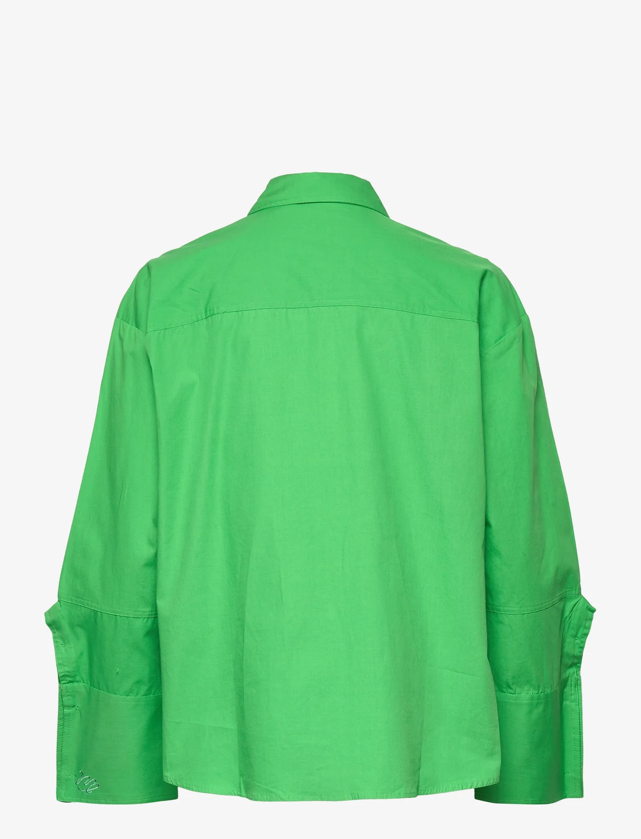 Hosbjerg - Ipana Cotton Shirt - marškiniai ilgomis rankovėmis - green - 1