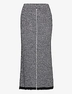 Ilvana Melange Knit Skirt - BLACK/WHITE