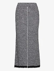Hosbjerg - Ilvana Melange Knit Skirt - midi nederdele - black/white - 0