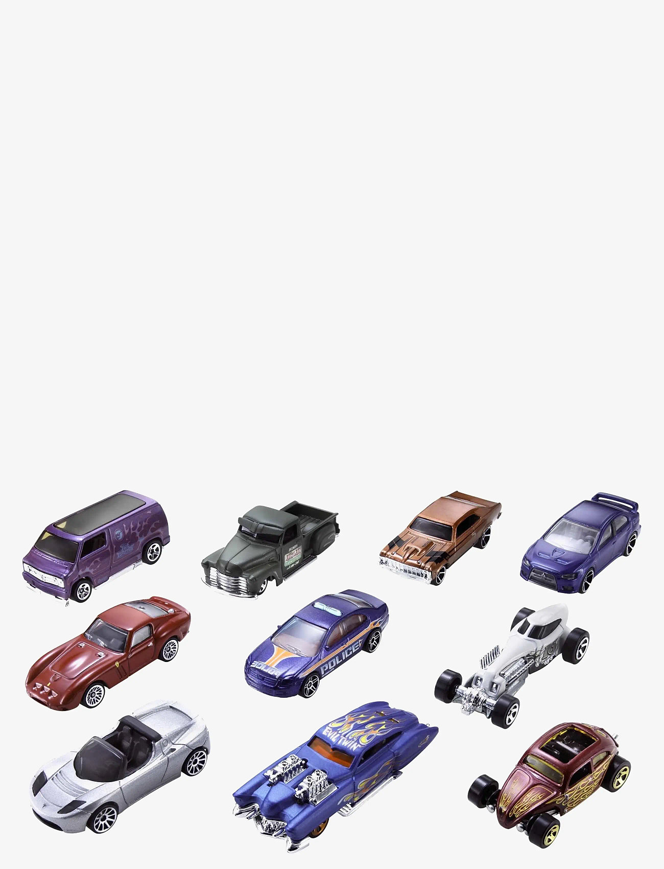Hot Wheels - Set of 10 1:64 Scale Toy Trucks and Cars for Kids & Collectors - legetøjsbiler - multi color - 2