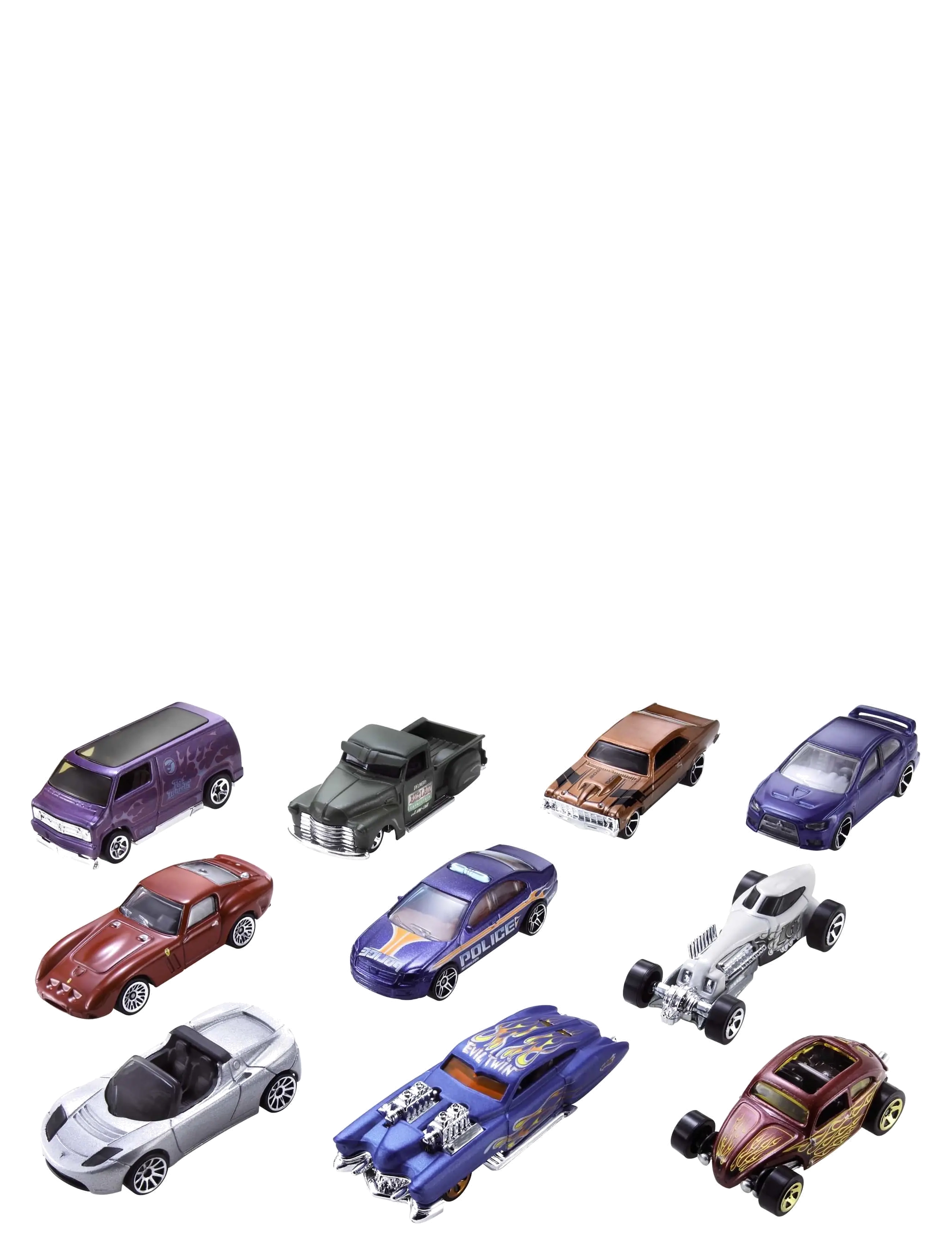 Hot Wheels - Set of 10 1:64 Scale Toy Trucks and Cars for Kids & Collectors - lekebiler - multi color - 2