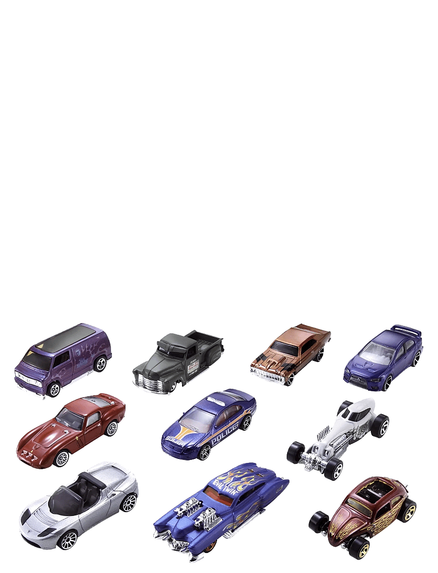 Hot Wheels - Set of 10 1:64 Scale Toy Trucks and Cars for Kids & Collectors - multi color - 2