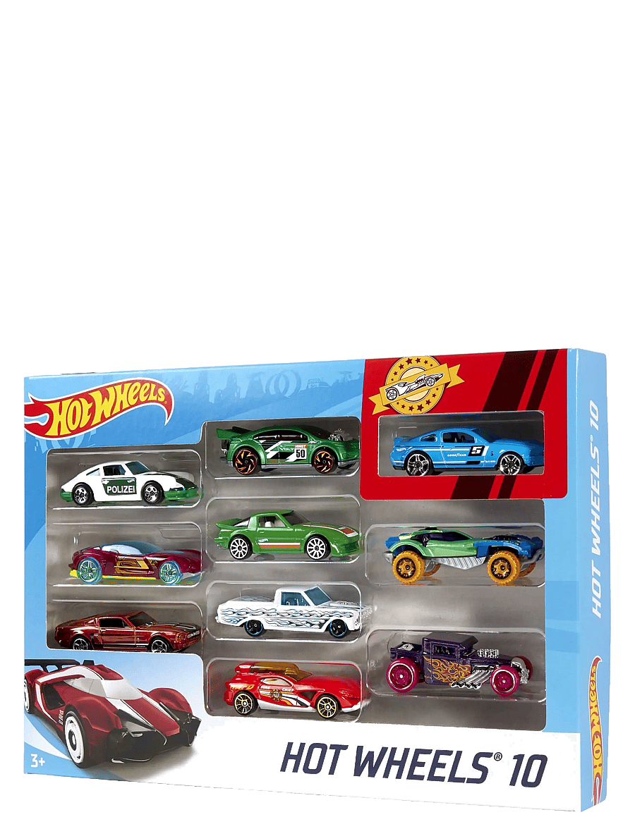 Hot Wheels - Set of 10 1:64 Scale Toy Trucks and Cars for Kids & Collectors - multi color - 3