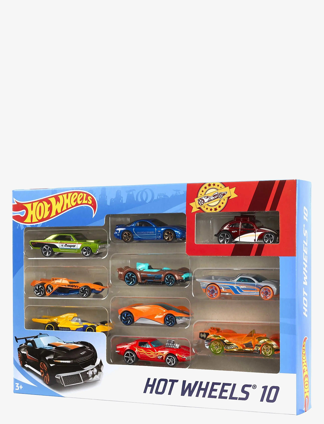 Hot Wheels - Set of 10 1:64 Scale Toy Trucks and Cars for Kids & Collectors - legetøjsbiler - multi color - 4