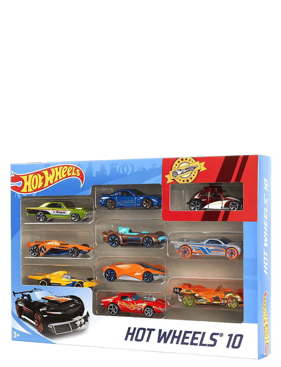 Hot Wheels - Set of 10 1:64 Scale Toy Trucks and Cars for Kids & Collectors - multi color - 4