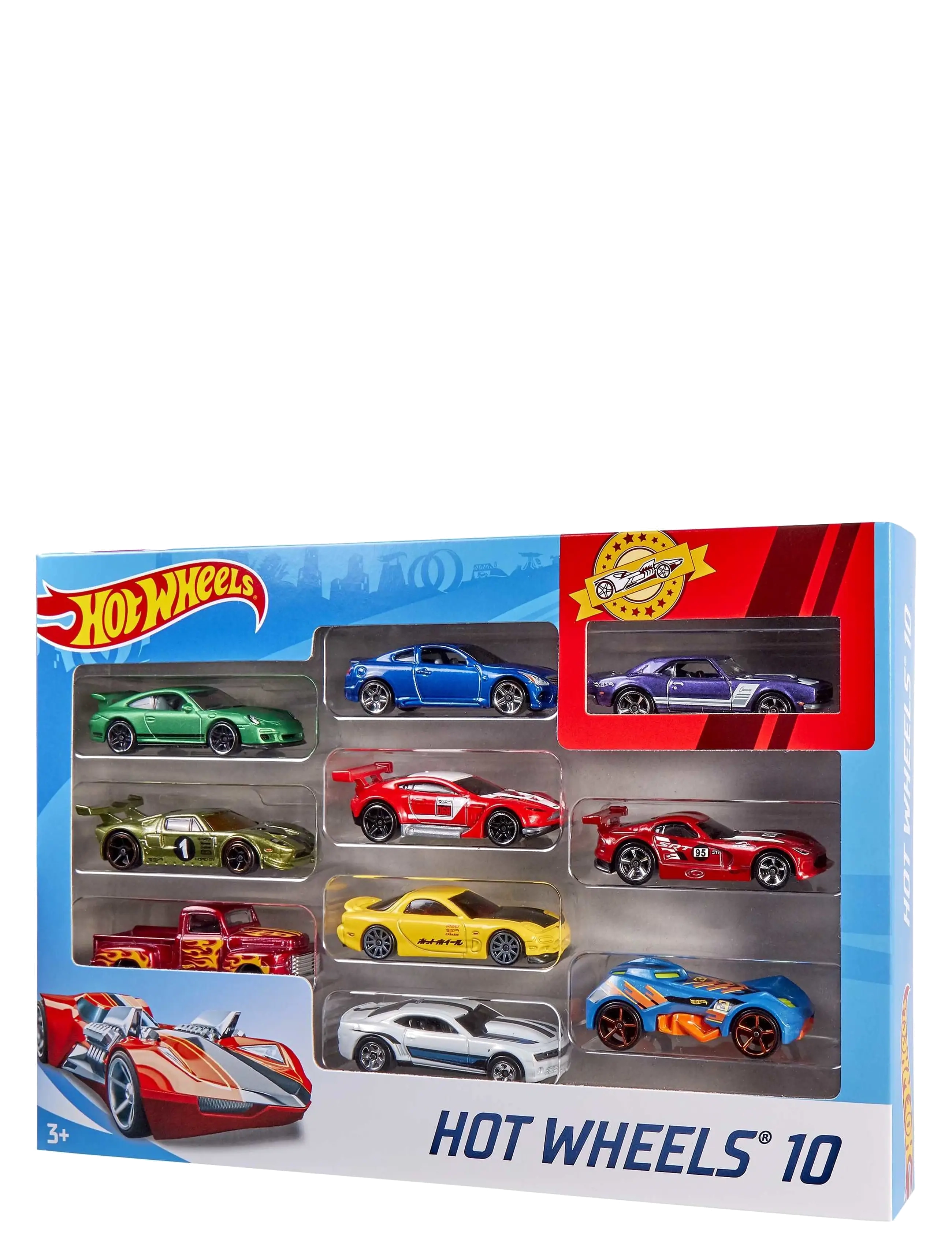 Hot Wheels - Set of 10 1:64 Scale Toy Trucks and Cars for Kids & Collectors - lägsta priserna - multi color - 5