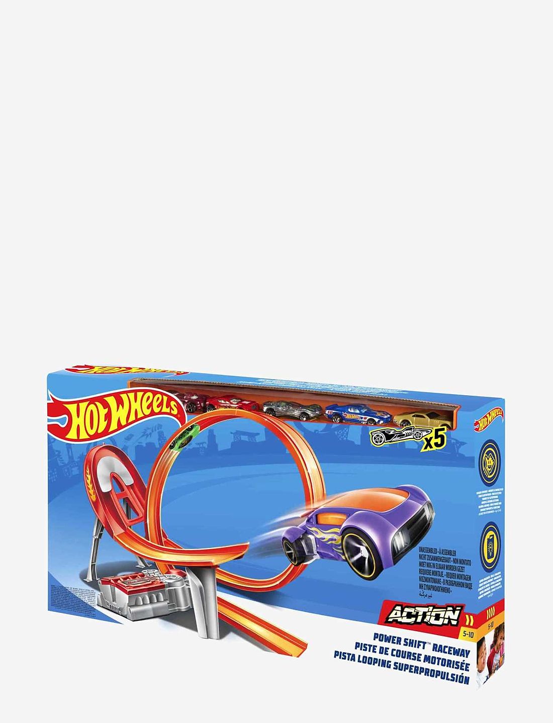 Hot Wheels Action Power Shift Raceway Track Set Ajoneuvot