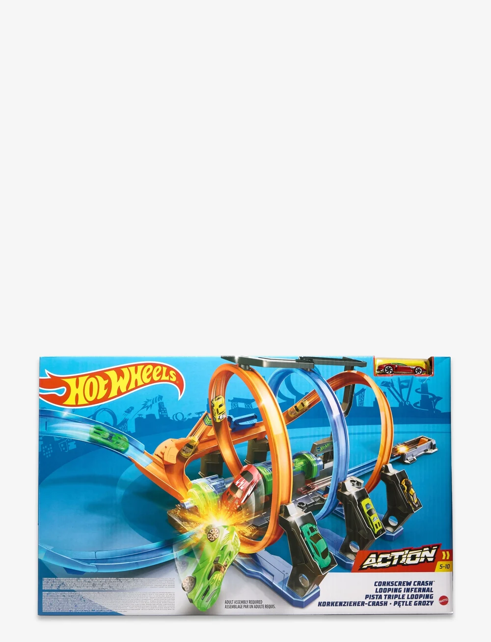 Hot Wheels Action Corkscrew Crash Track Set Bilbaner Boozt