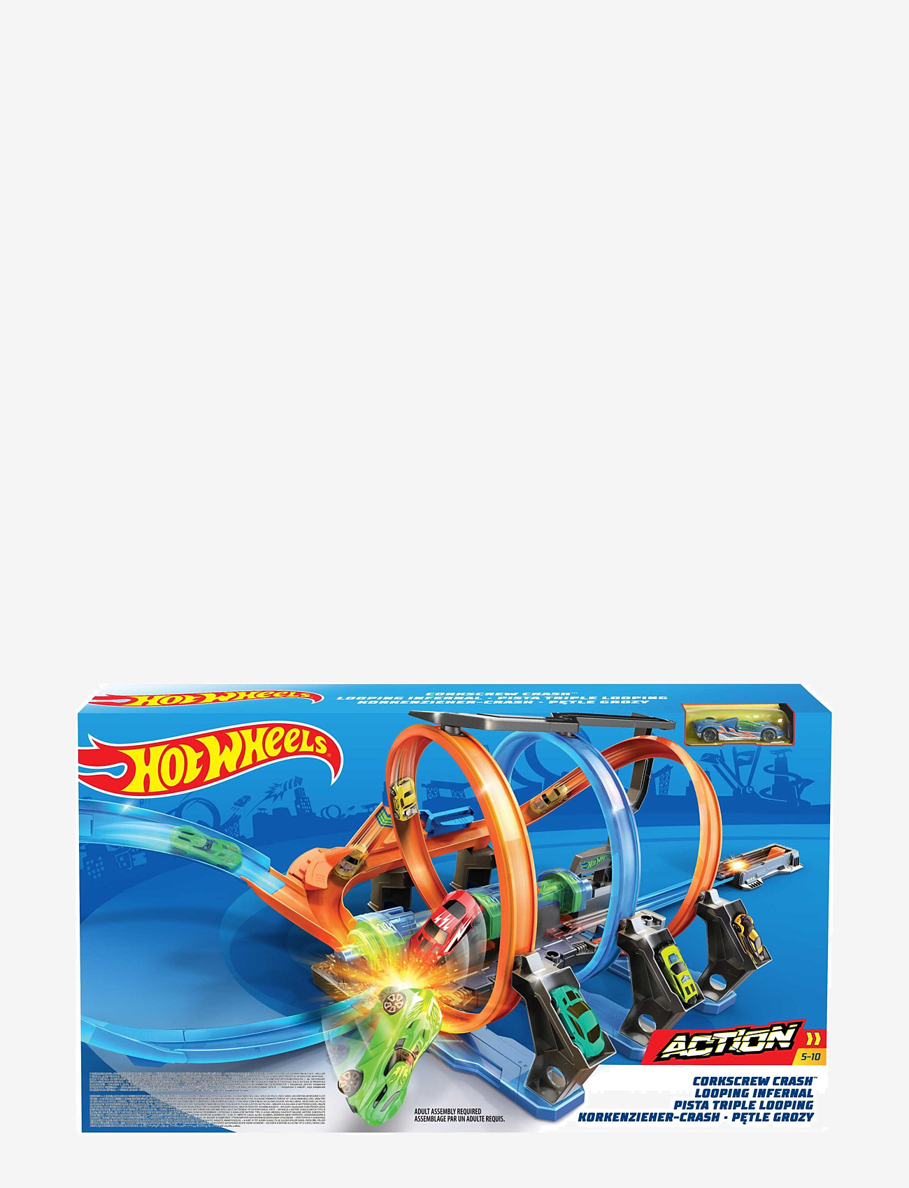 Hot Wheels - Action Corkscrew Crash-banesæt - multi color - 5