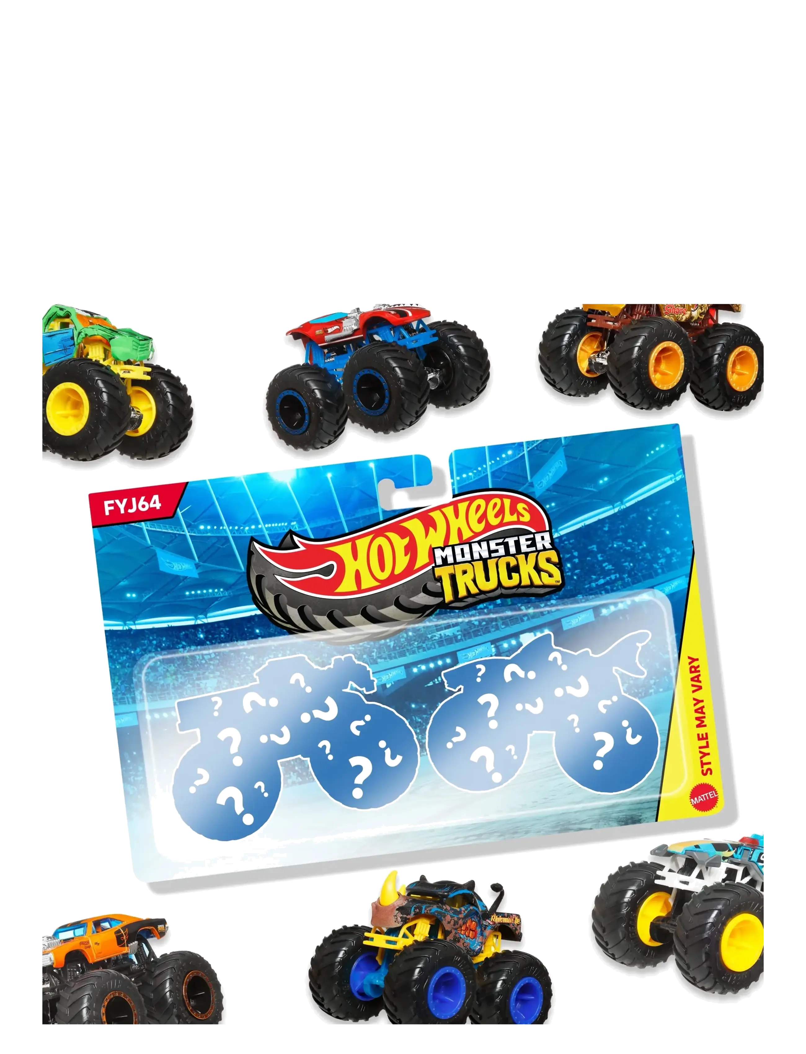 Hot Wheels Monster Trucks Demolition Doubles, 2-Pack Of 1:64 Scale Toy Trucks, One Size, Cars & Vehicles, Mehrfarbig/gemustert - Cars, Kinder