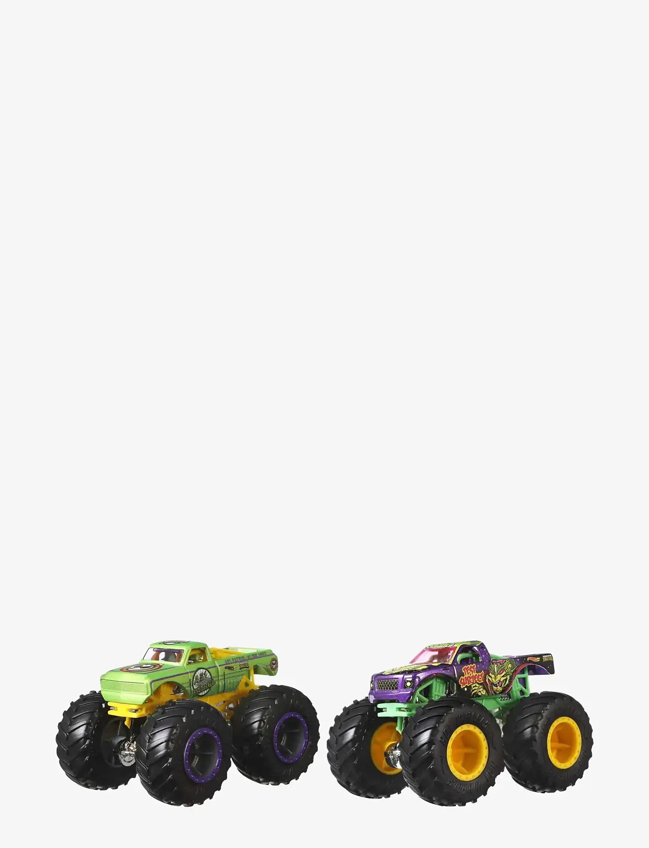 Hot Wheels - Monster Trucks Demolition Doubles, 2-Pack of 1:64 Scale Toy Trucks - toy cars - multi color - 2