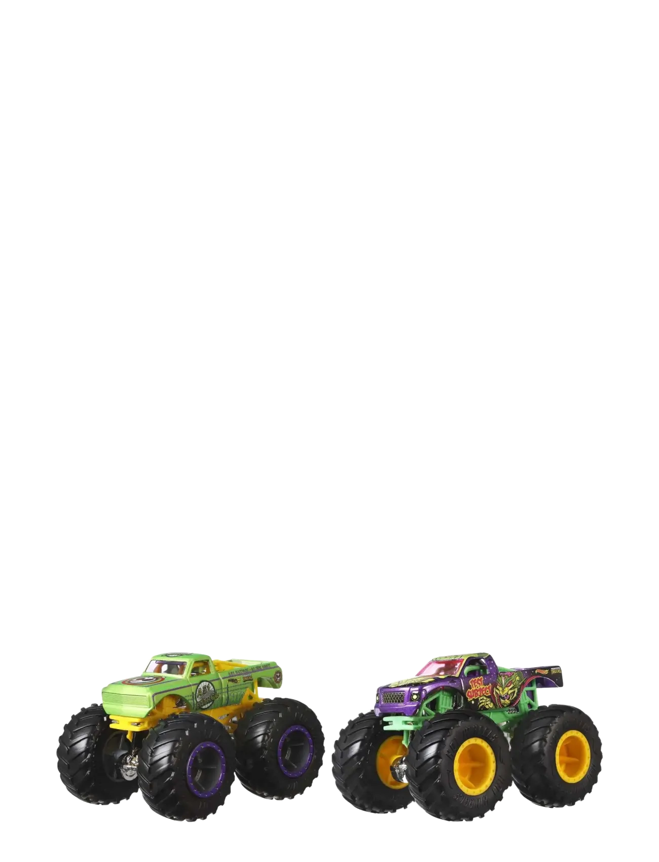 Hot Wheels - Monster Trucks Demolition Doubles, 2-Pack of 1:64 Scale Toy Trucks - voitures jouets - multi color - 2