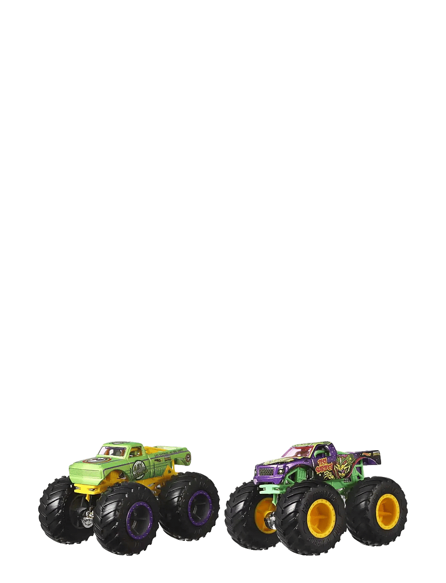 Hot Wheels - Monster Trucks Demolition Doubles, 2-Pack of 1:64 Scale Toy Trucks - mänguautod - multi color - 2