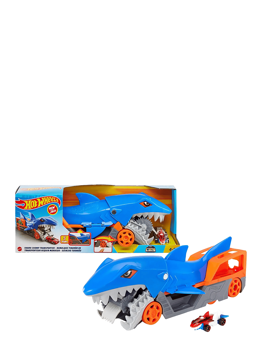 Hot Wheels - City Shark Chomp Transporter Playset & Diecast Car - mänguautod - multi color - 1