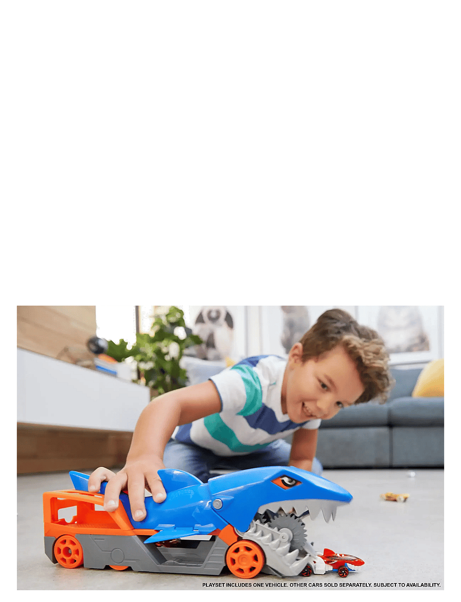 Hot Wheels - City Shark Chomp Transporter Playset & Diecast Car - mänguautod - multi color - 2