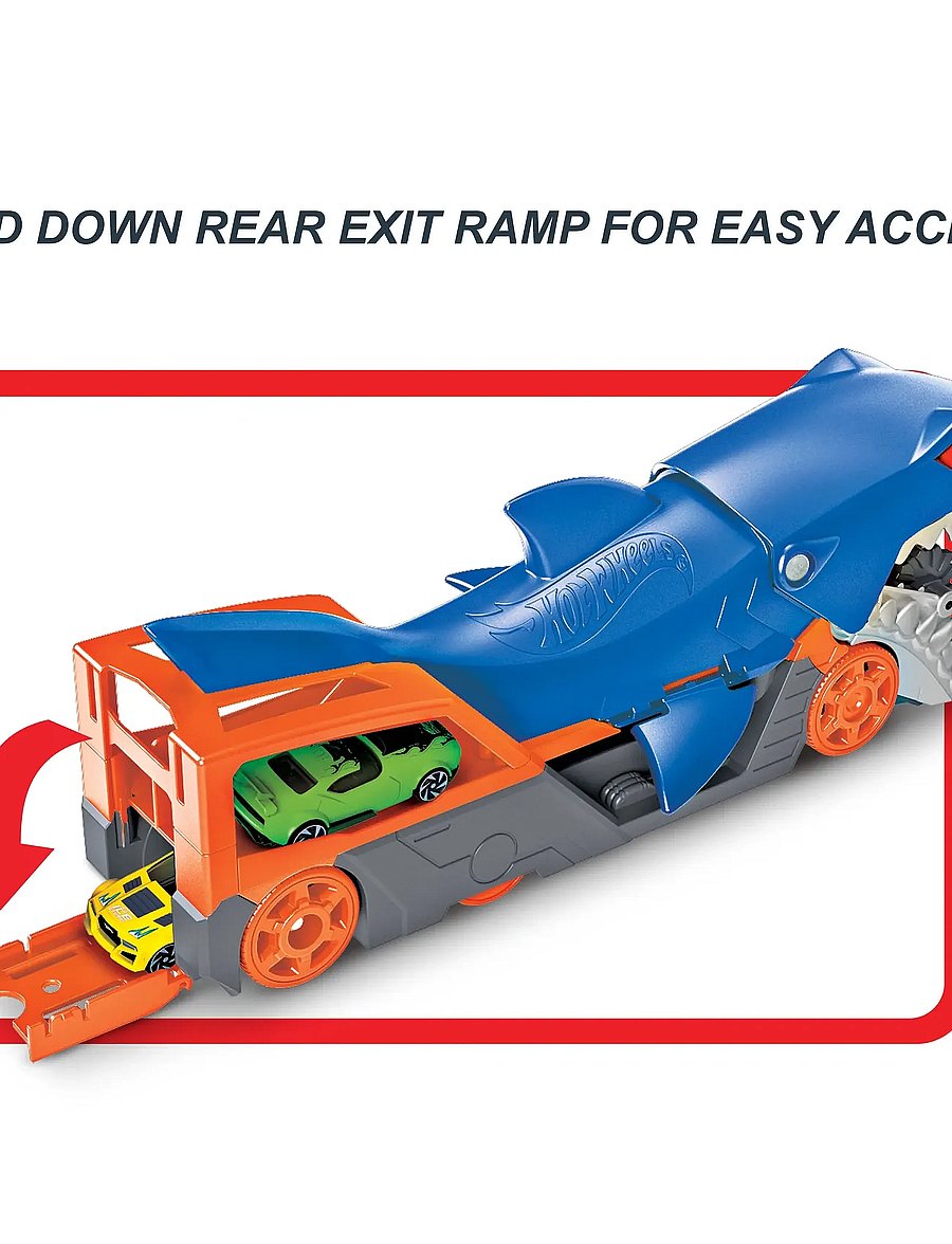 Hot Wheels - City Shark Chomp Transporter Playset & Diecast Car - mänguautod - multi color - 0