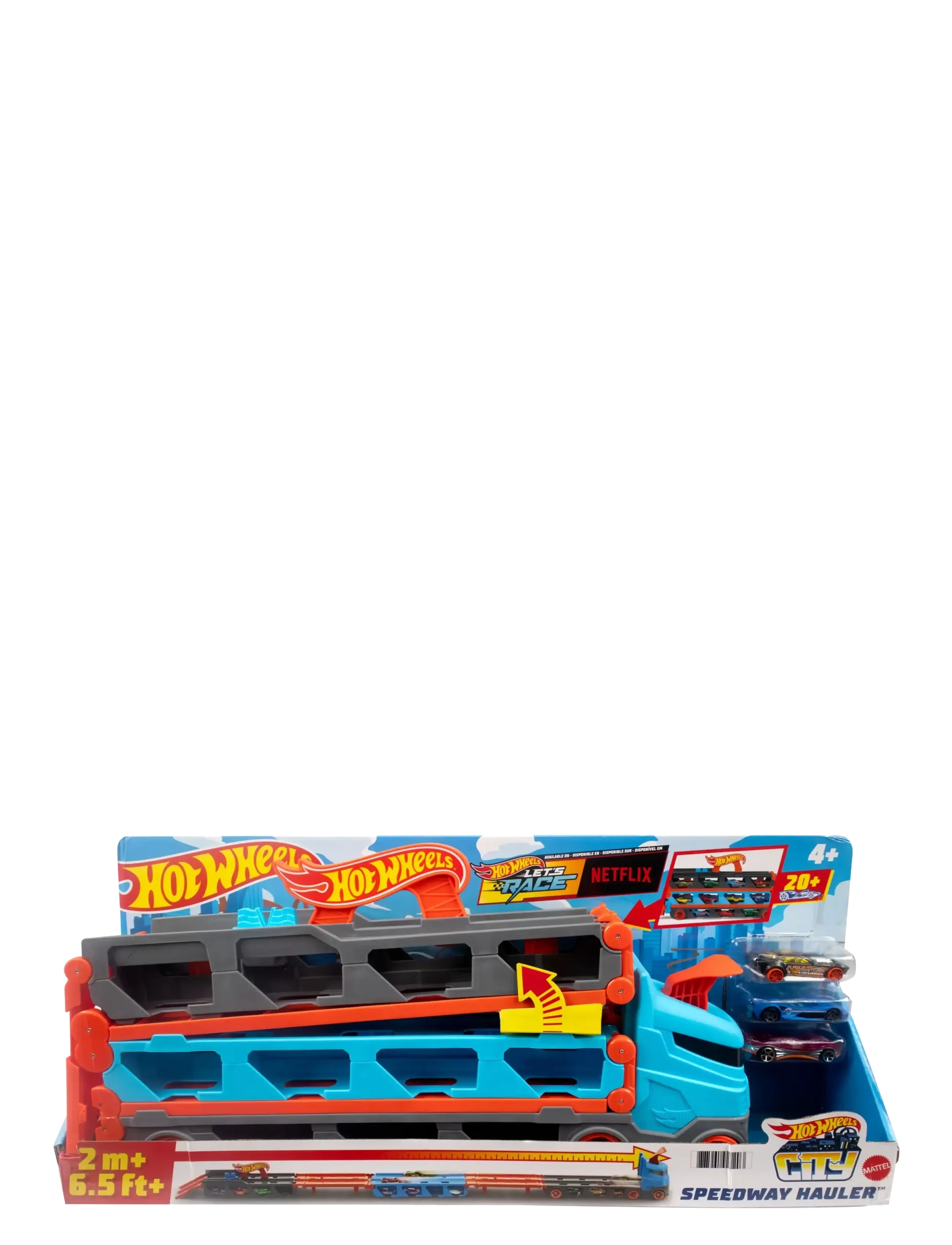 HOT WHEELS City Speedway Hauler Carrier With 3 Toy Cars Patterned - One Size - Kinder