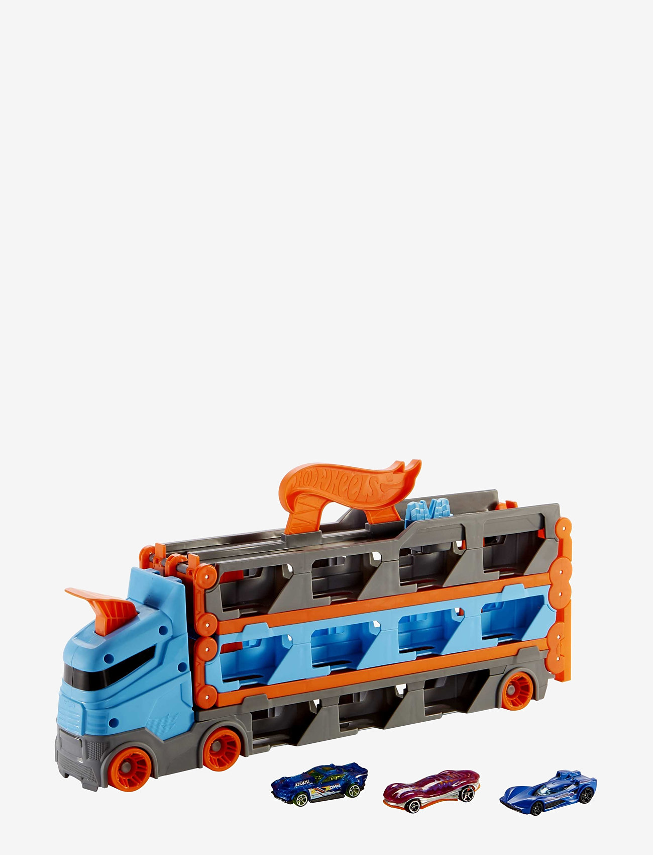 Hot Wheels - City Speedway Hauler Carrier with 3 Toy Cars - kuorma-autot - multi color - 1