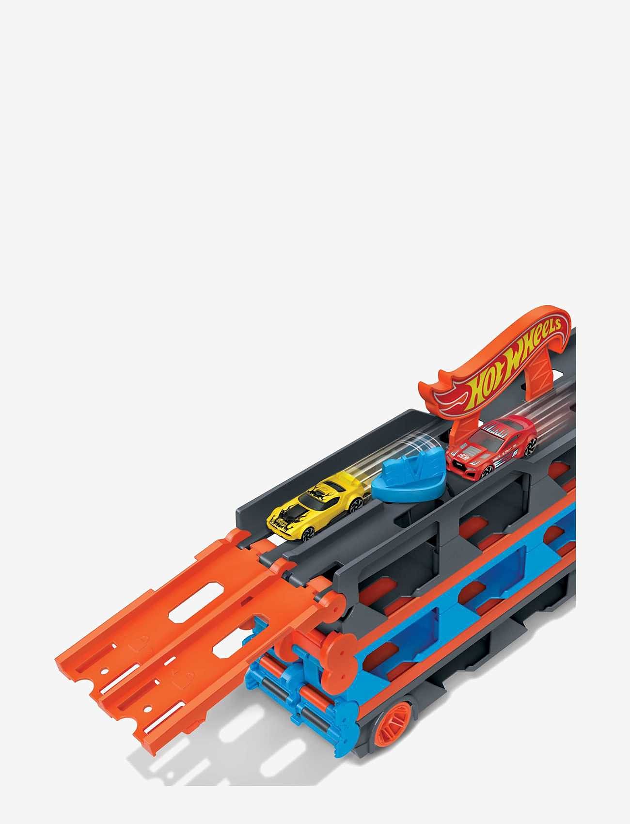 Hot Wheels - City Speedway Hauler Carrier with 3 Toy Cars - kuorma-autot - multi color - 4