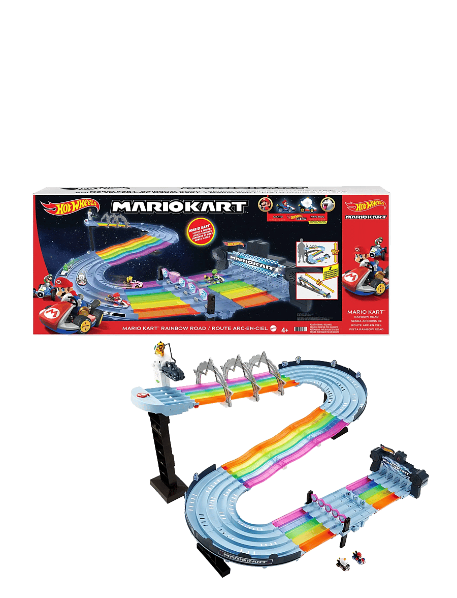 Hot Wheels - Mario Kart Rainbow Road Raceway Set with 2 1:64 Scale Vehicles - võistlusrajad - multi color - 1