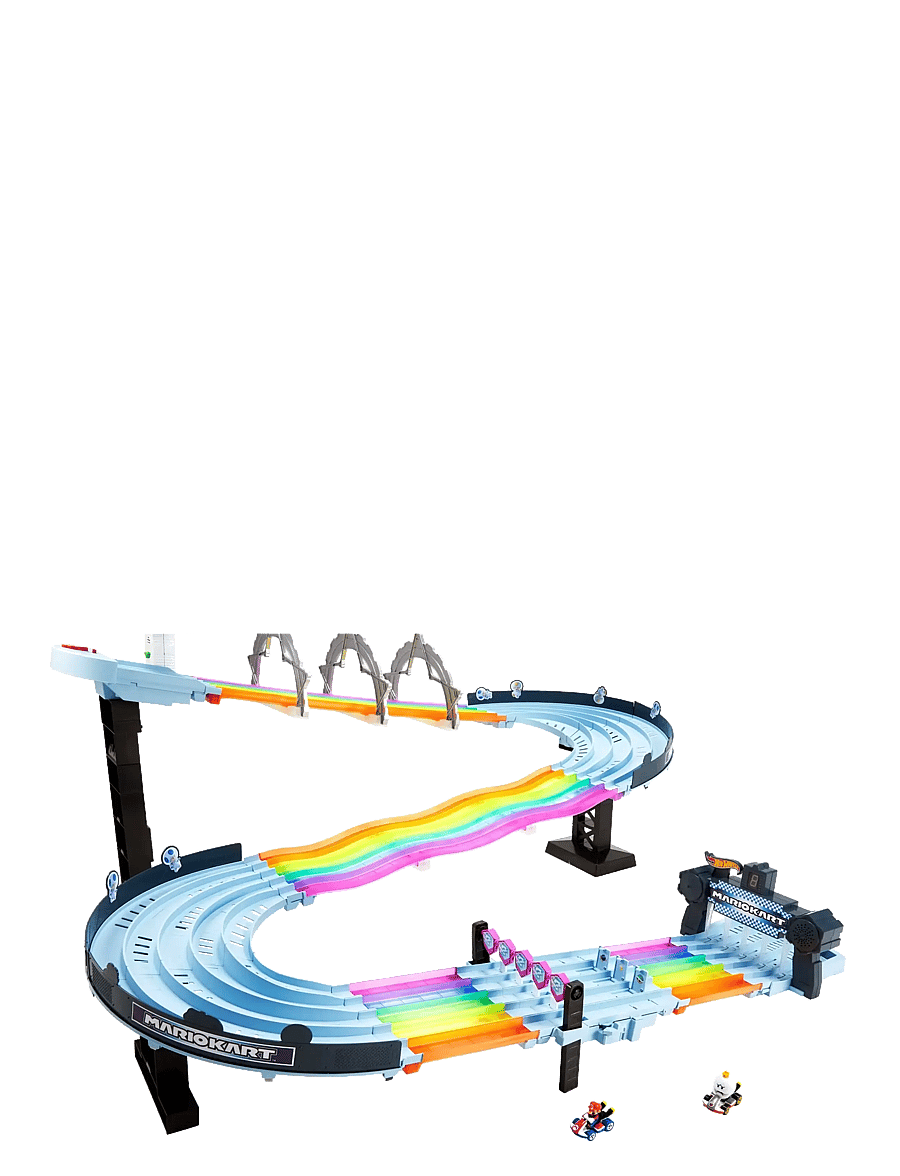 Hot Wheels - Mario Kart Rainbow Road Raceway Set with 2 1:64 Scale Vehicles - võistlusrajad - multi color - 3
