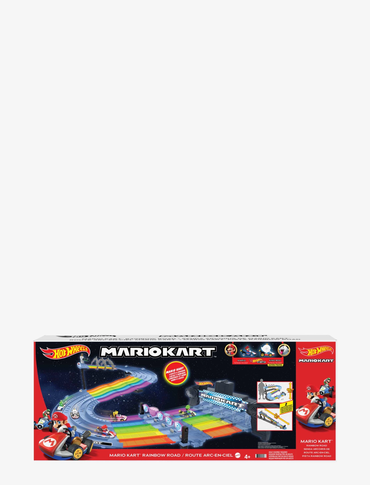 Hot Wheels - Mario Kart Rainbow Road Raceway Set with 2 1:64 Scale Vehicles - racerbaner - multi color - 5