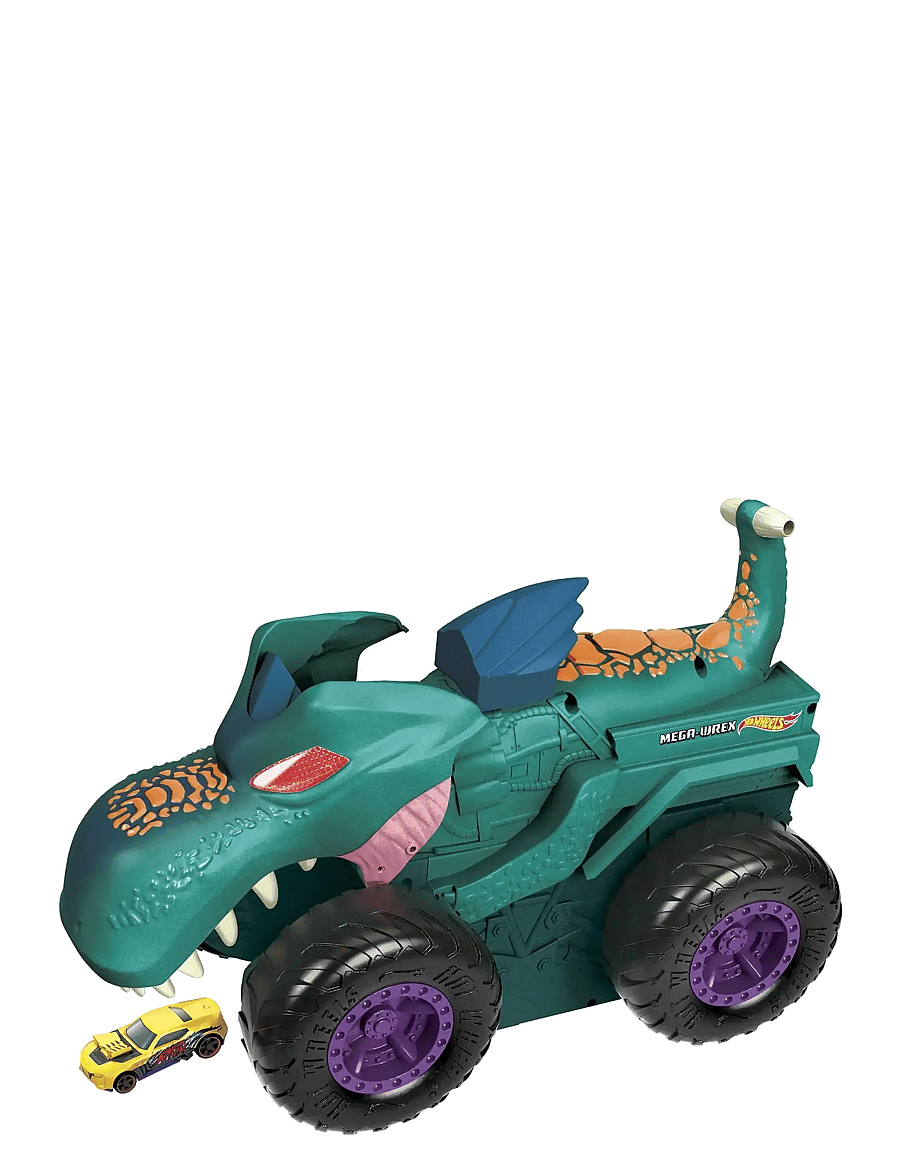 Hot Wheels - Monster Trucks Car Chompin’ Mega Wrex Vehicle, For Ages 3 Years & Up - toy cars - multi color - 0