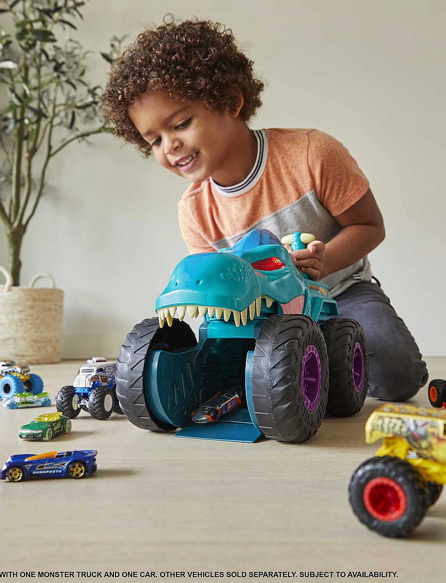 Hot Wheels - Monster Trucks Car Chompin’ Mega Wrex Vehicle, For Ages 3 Years & Up - spielzeugautos - multi color - 0