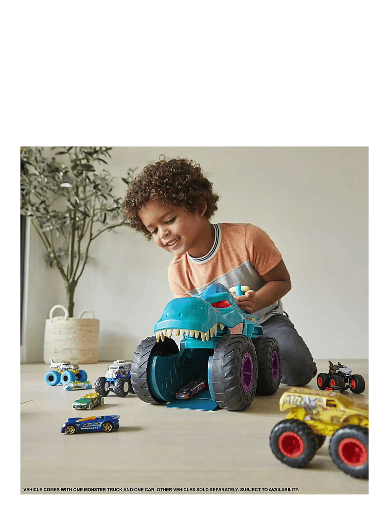 Hot Wheels - Monster Trucks Car Chompin’ Mega Wrex Vehicle, For Ages 3 Years & Up - mänguautod - multi color - 3
