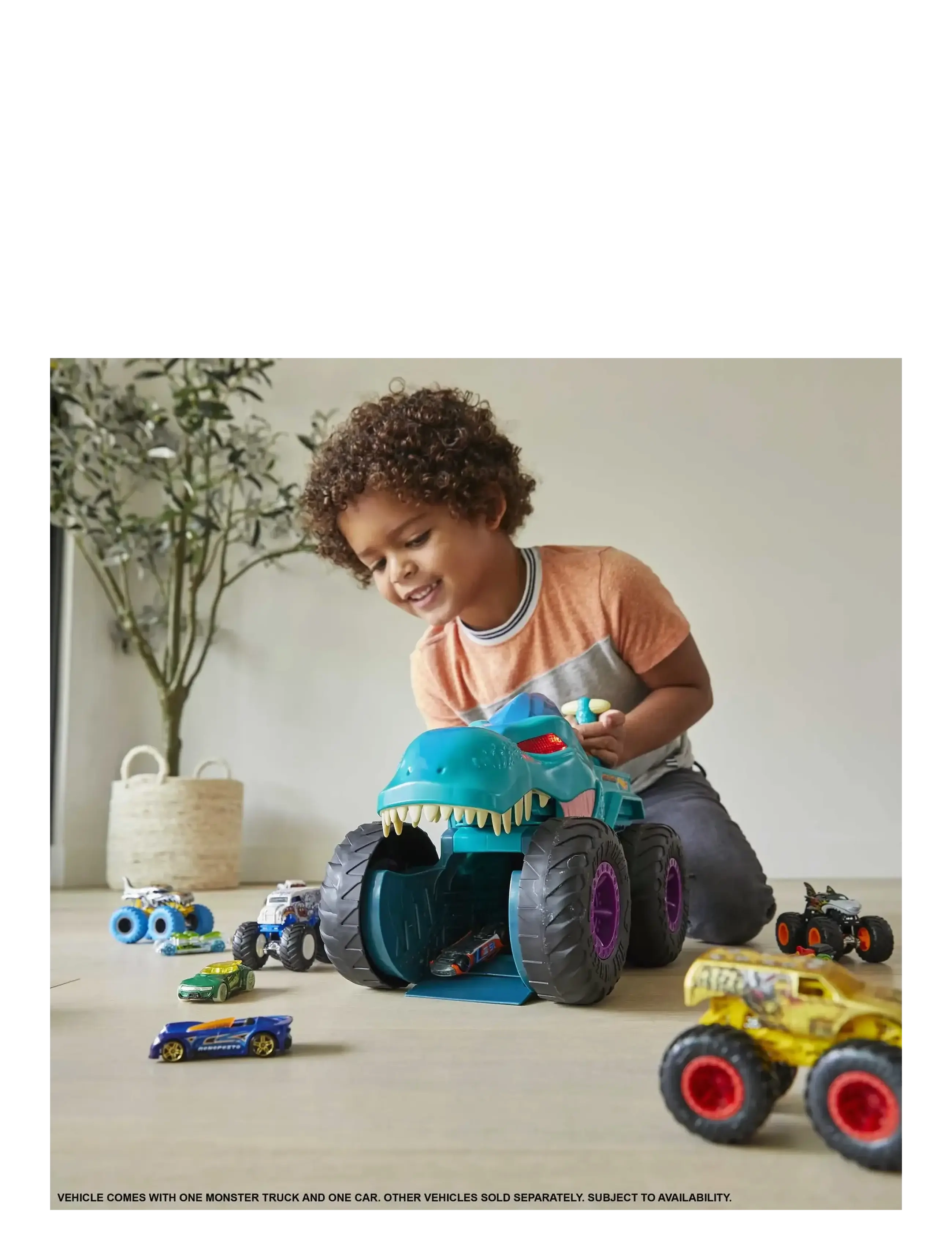 Hot Wheels - Monster Trucks Car Chompin’ Mega Wrex Vehicle, For Ages 3 Years & Up - toy cars - multi color - 2