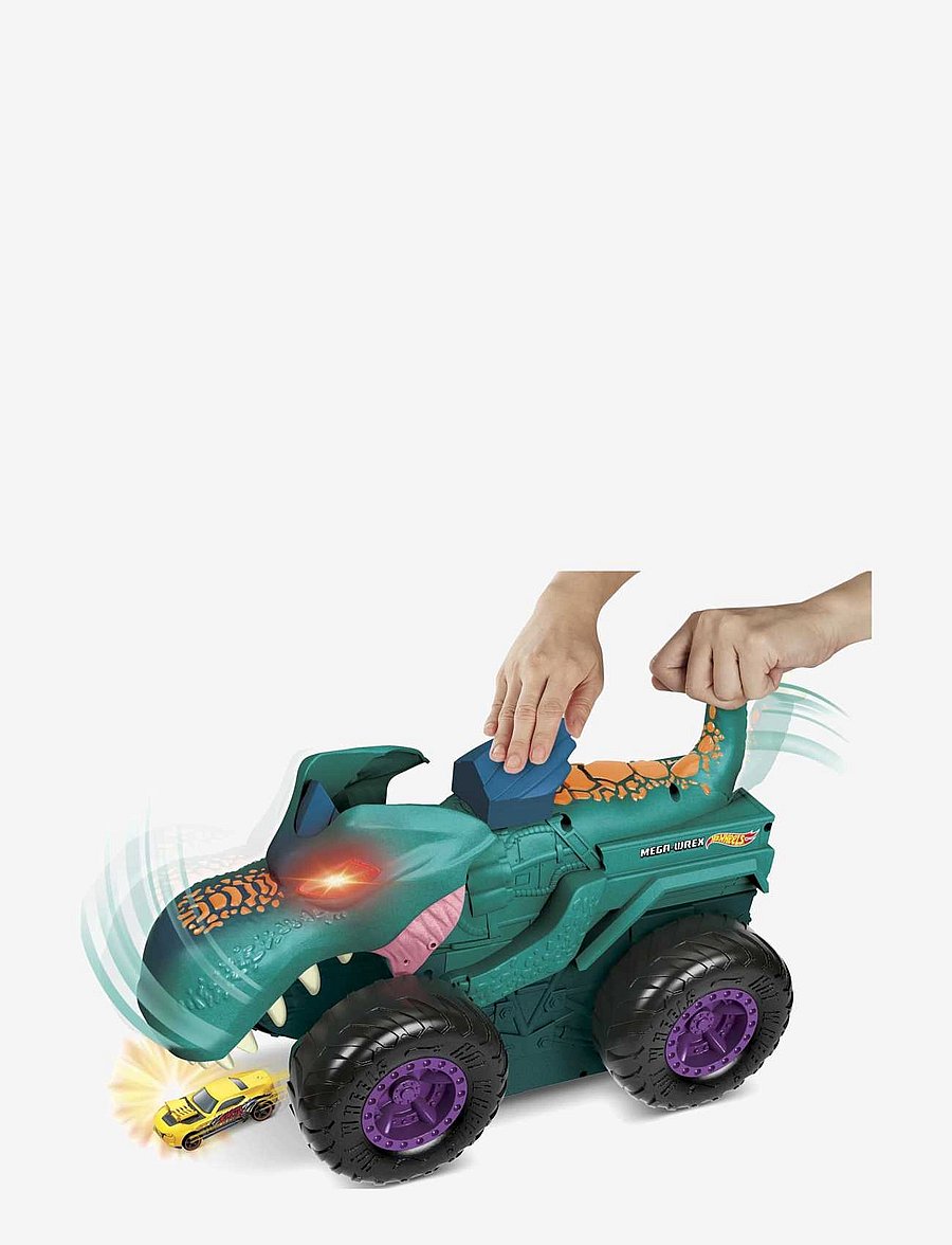 Hot Wheels - Monster Trucks Car Chompin’ Mega Wrex Vehicle, For Ages 3 Years & Up - toy cars - multi color - 3