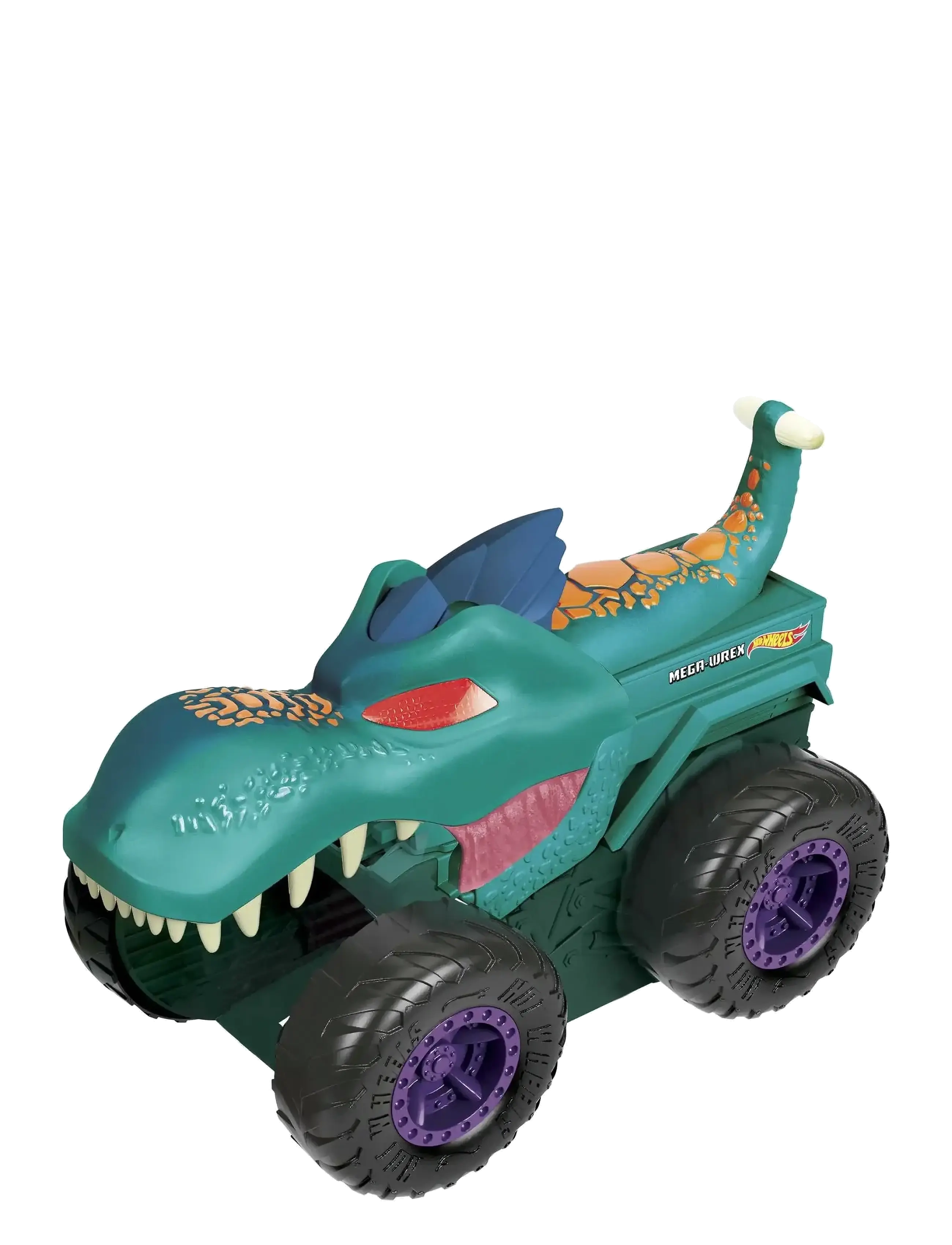 Hot Wheels - Monster Trucks Car Chompin’ Mega Wrex Vehicle, For Ages 3 Years & Up - leluautot - multi color - 4